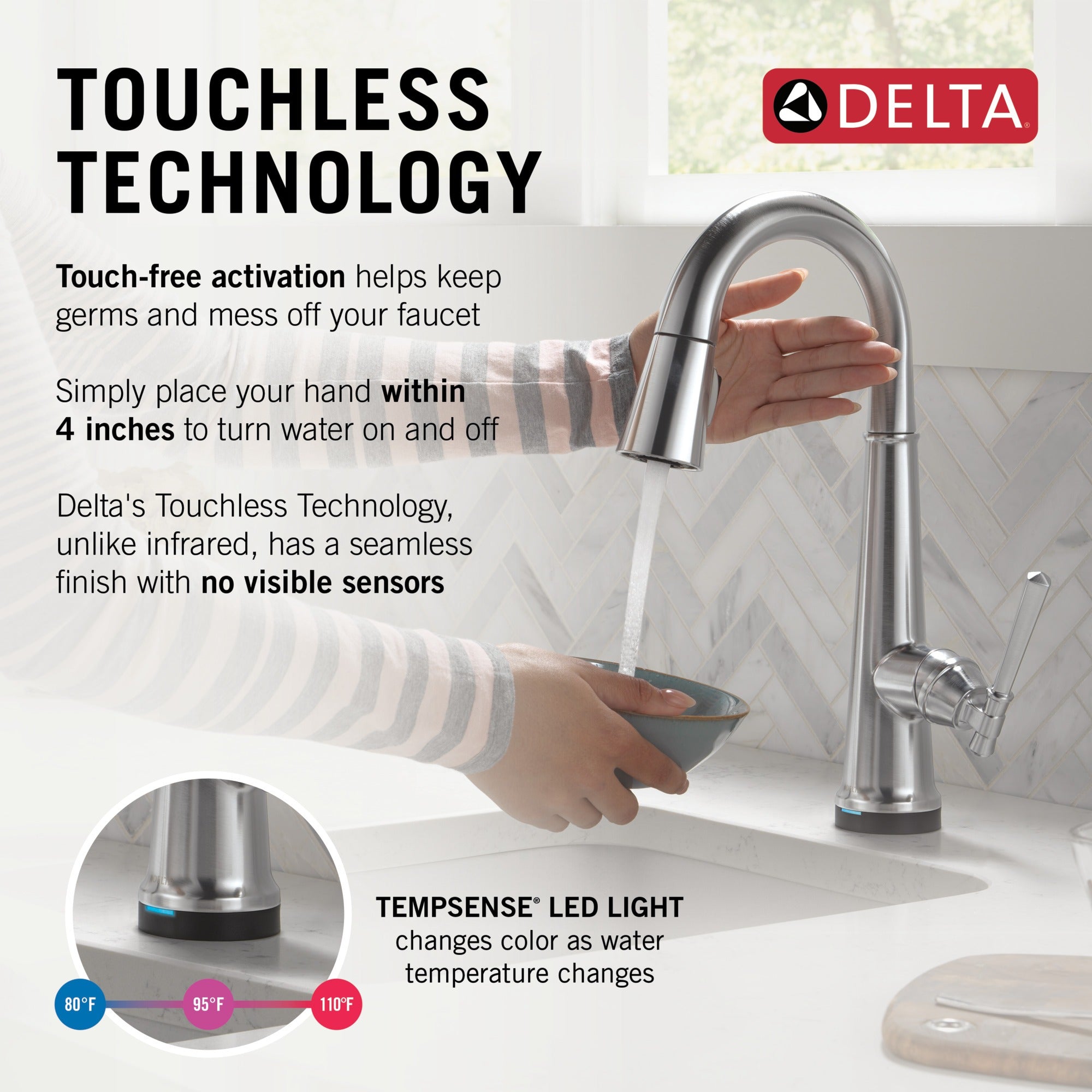 Delta Emmeline® Touch2O® Bar / Prep Faucet with Touchless Technology