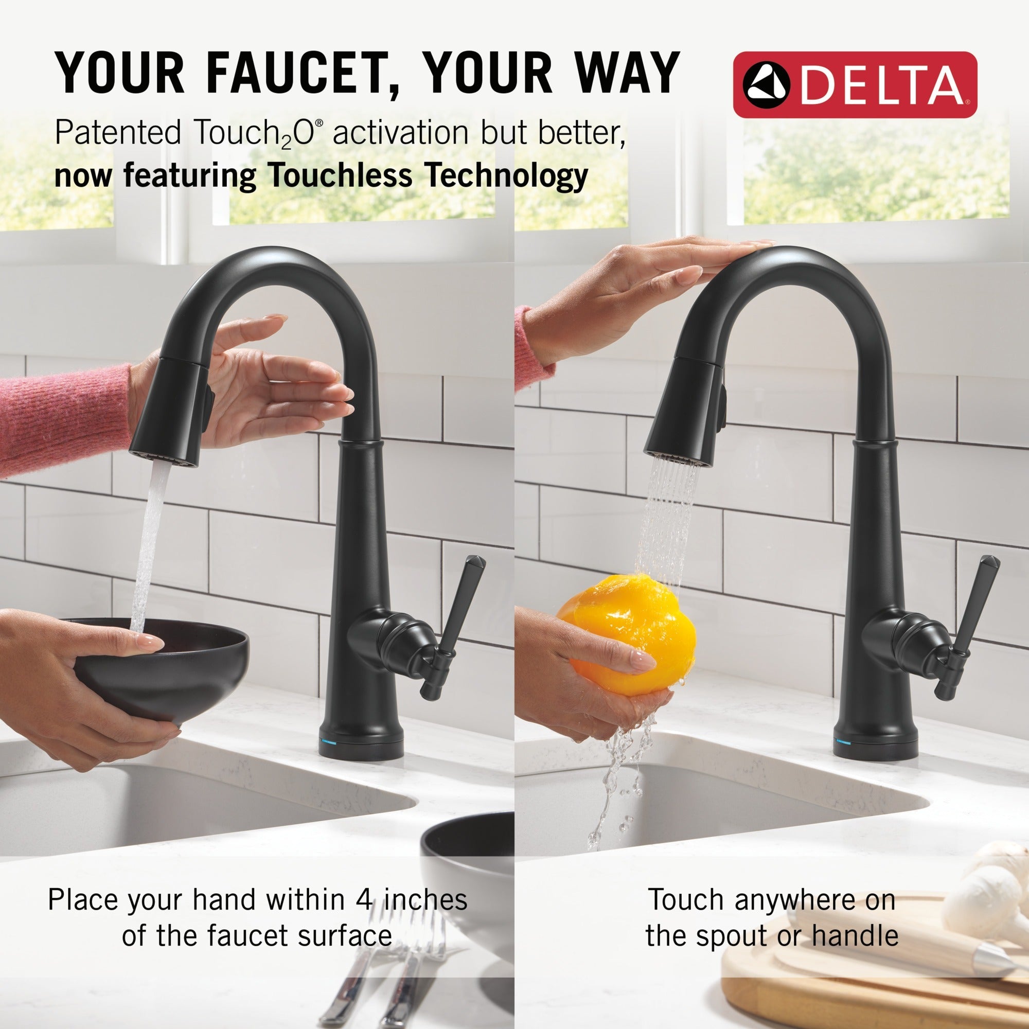 Delta Emmeline® Touch2O® Bar / Prep Faucet with Touchless Technology