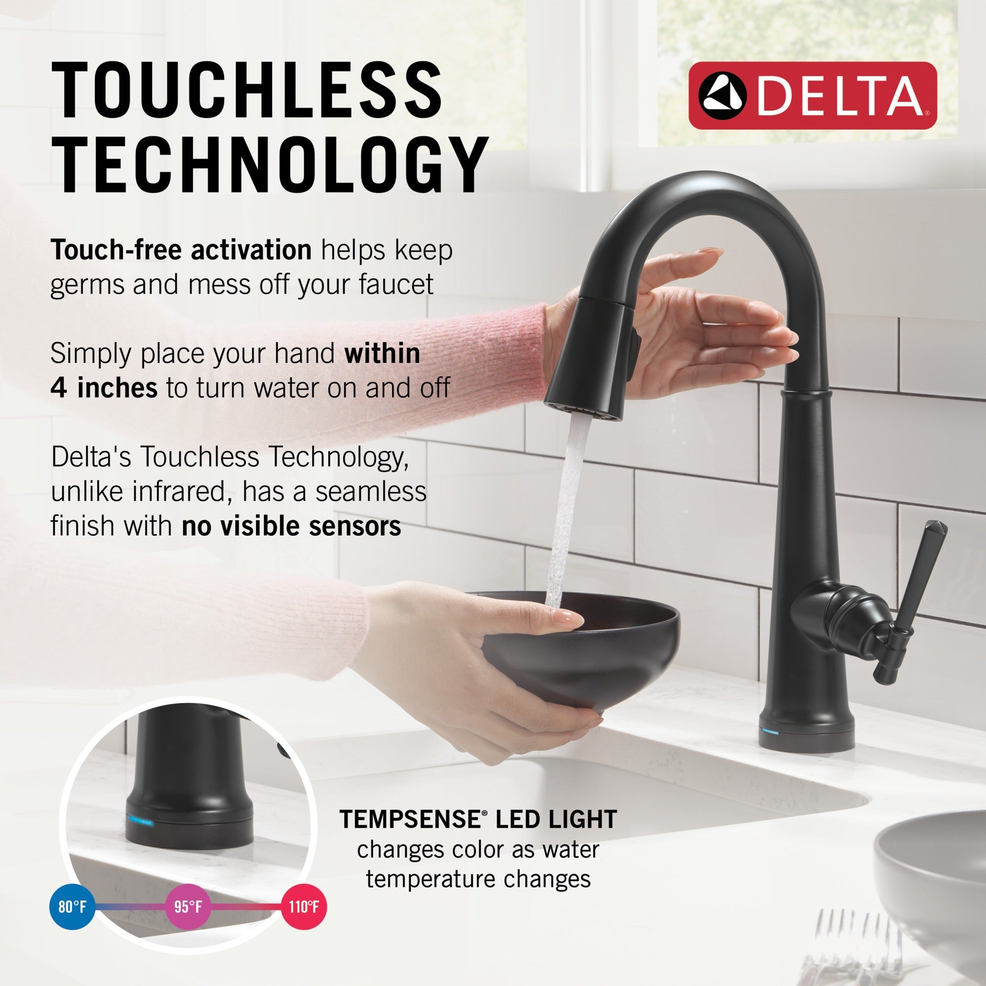 Delta Emmeline® Touch2O® Bar / Prep Faucet with Touchless Technology