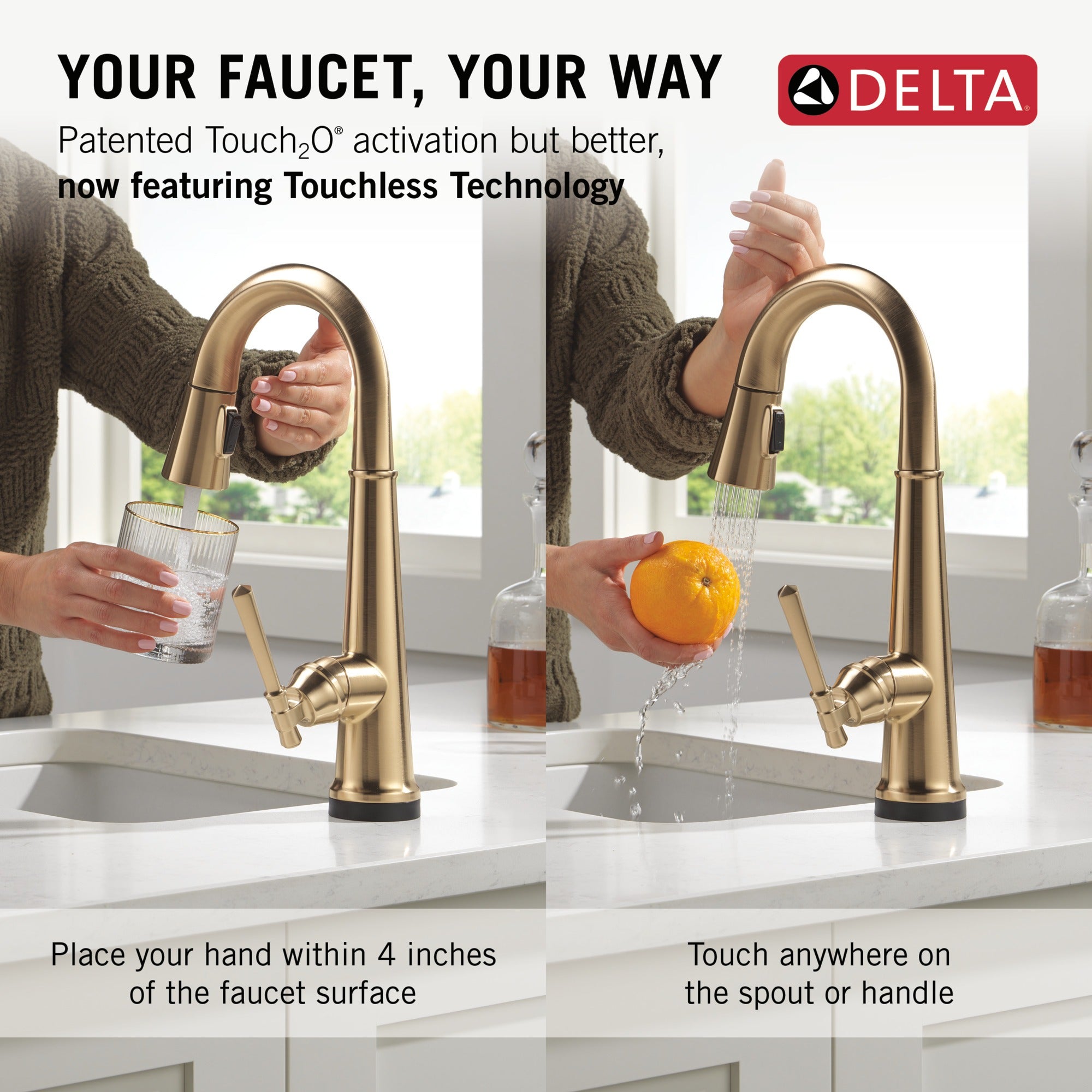Delta Emmeline® Touch2O® Bar / Prep Faucet with Touchless Technology