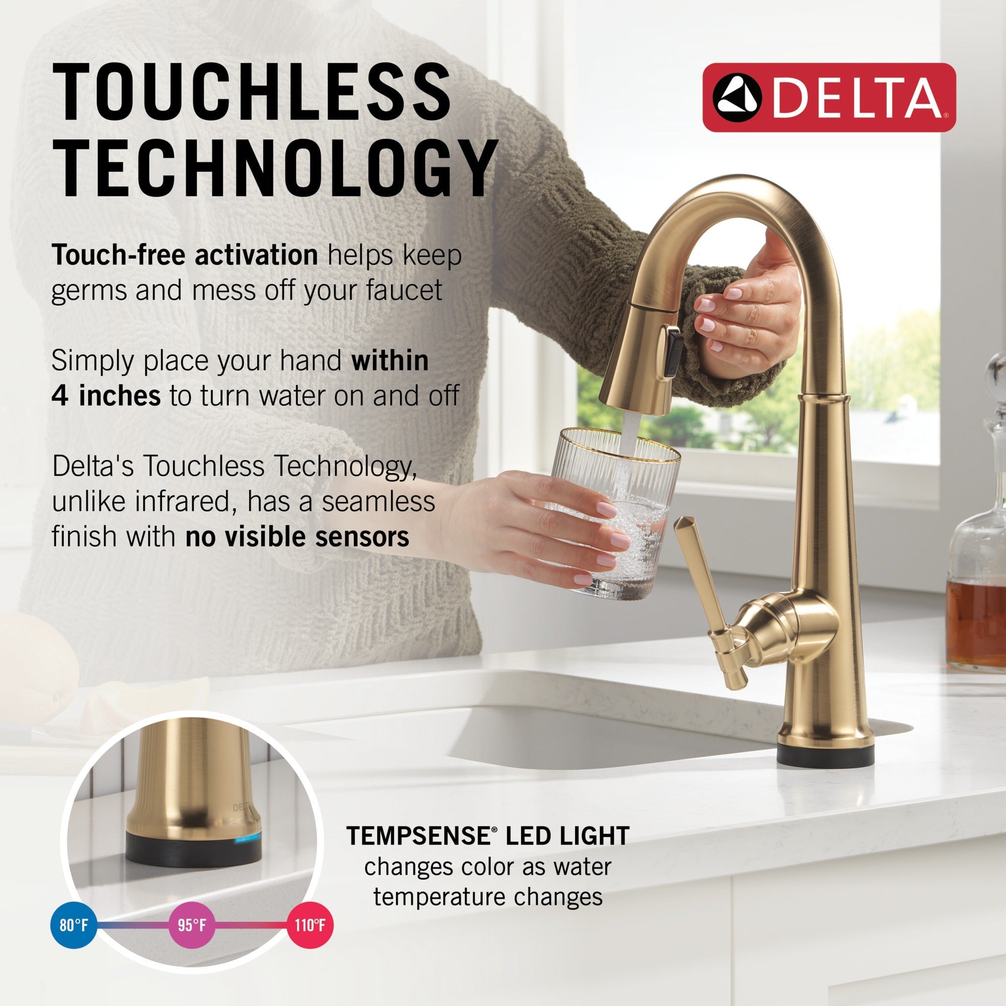 Delta Emmeline® Touch2O® Bar / Prep Faucet with Touchless Technology