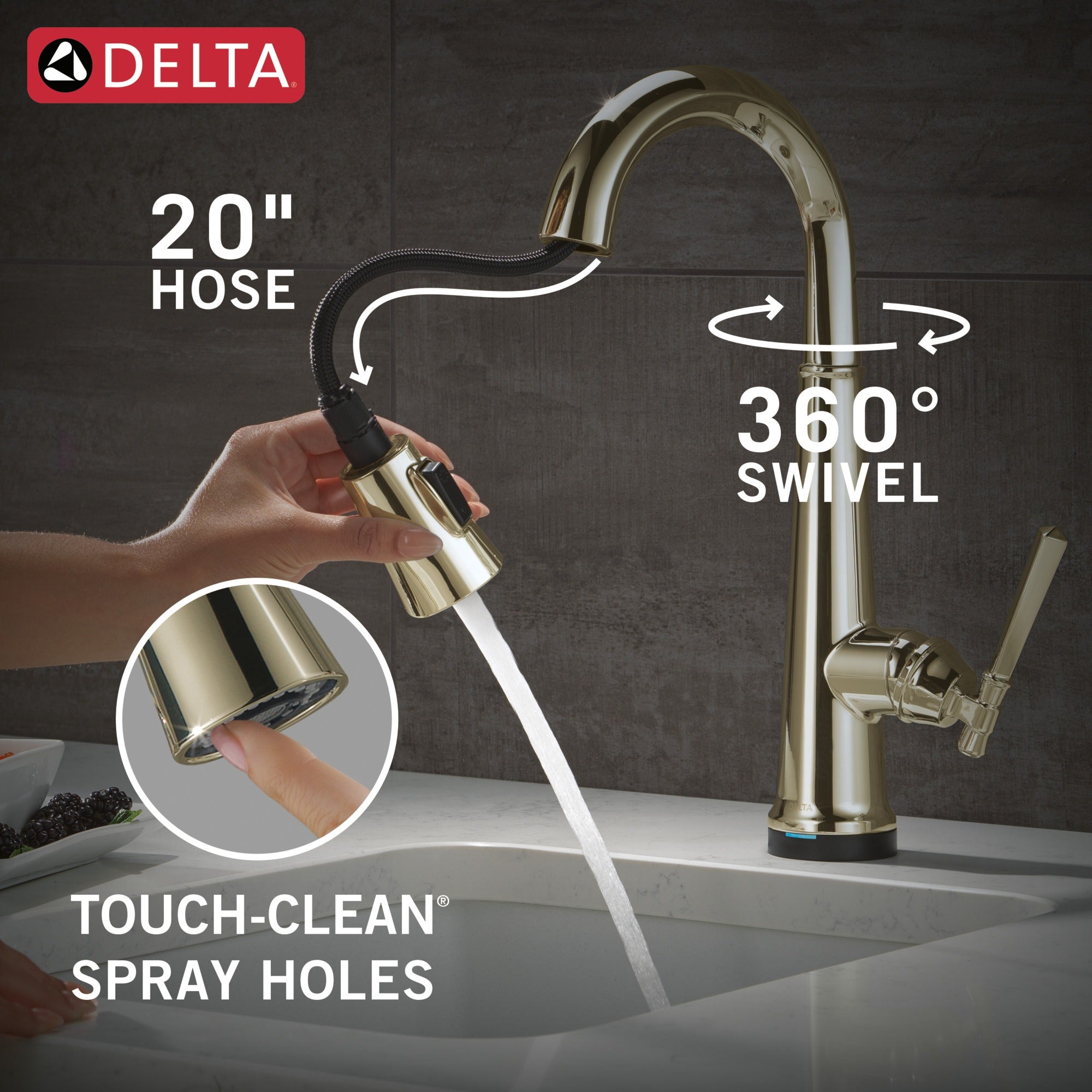 Delta Emmeline® Touch2O® Bar / Prep Faucet with Touchless Technology