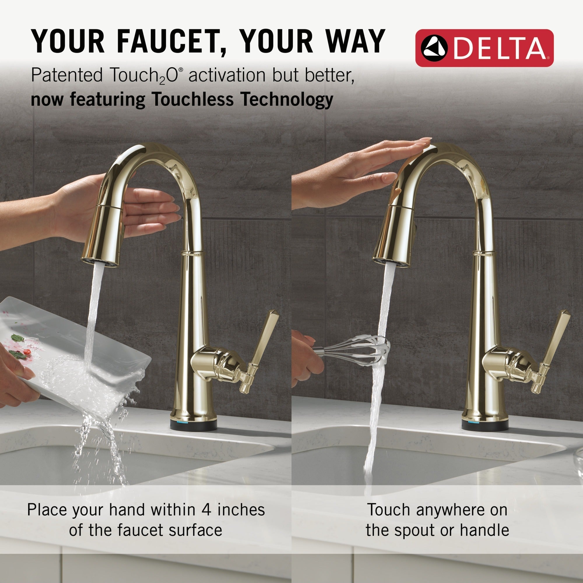 Delta Emmeline® Touch2O® Bar / Prep Faucet with Touchless Technology
