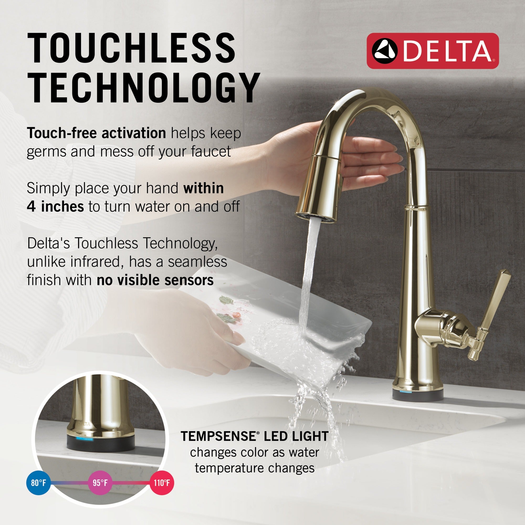 Delta Emmeline® Touch2O® Bar / Prep Faucet with Touchless Technology