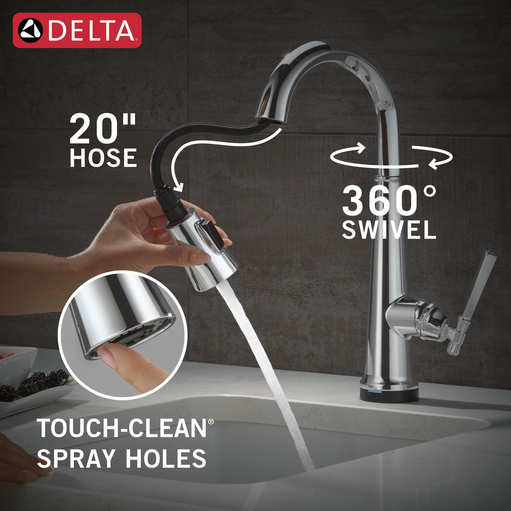 Delta Emmeline® Touch2O® Bar / Prep Faucet with Touchless Technology