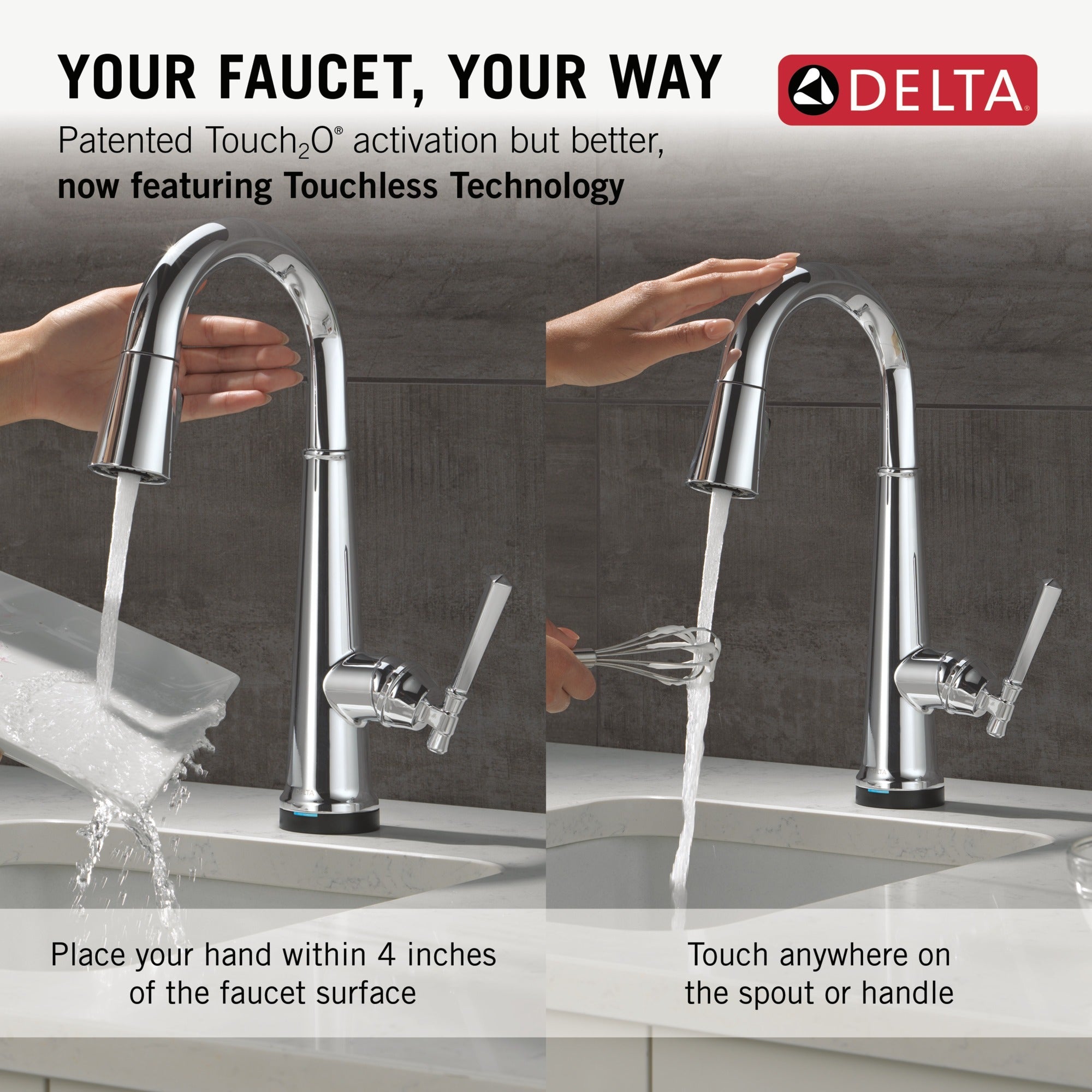 Delta Emmeline® Touch2O® Bar / Prep Faucet with Touchless Technology