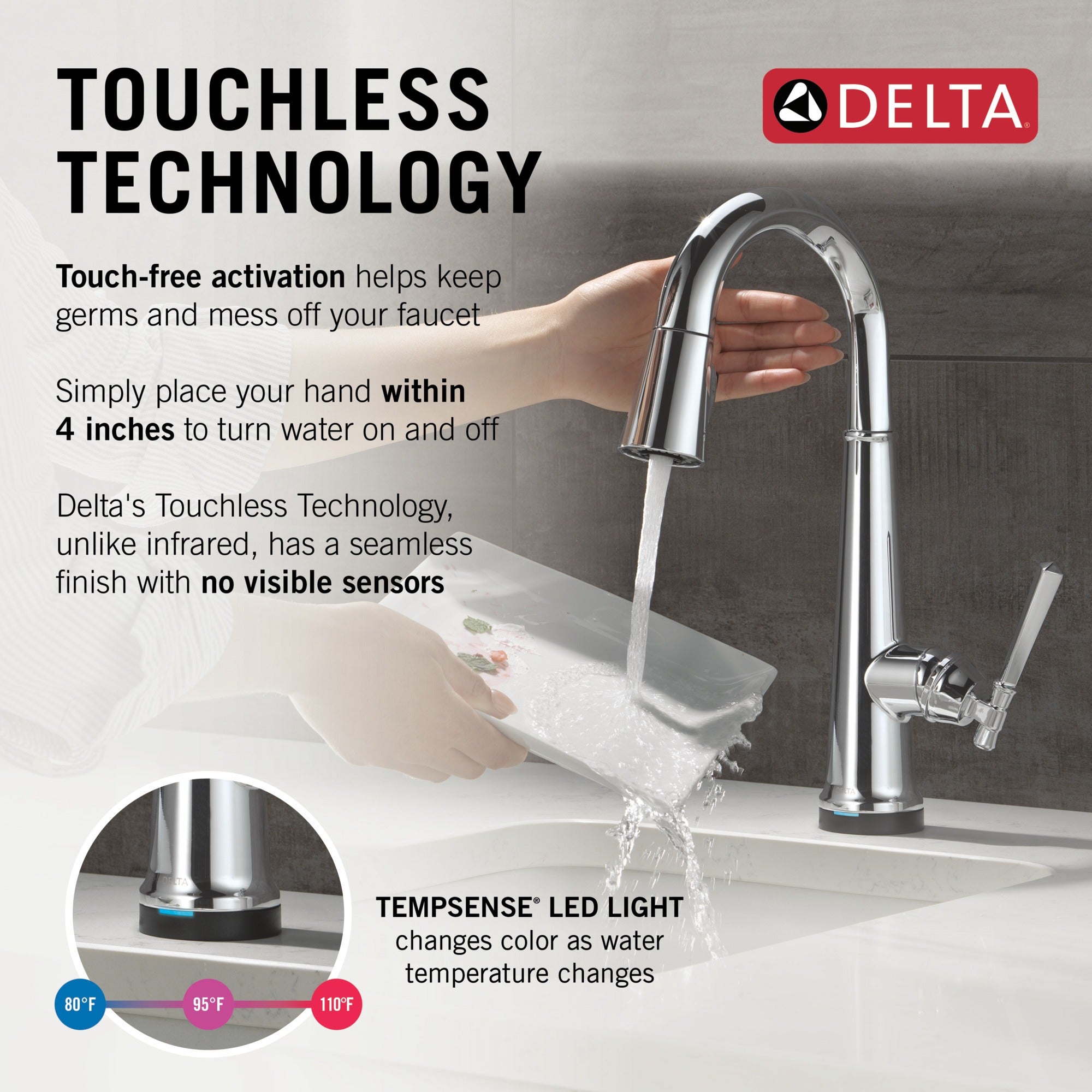 Delta Emmeline® Touch2O® Bar / Prep Faucet with Touchless Technology