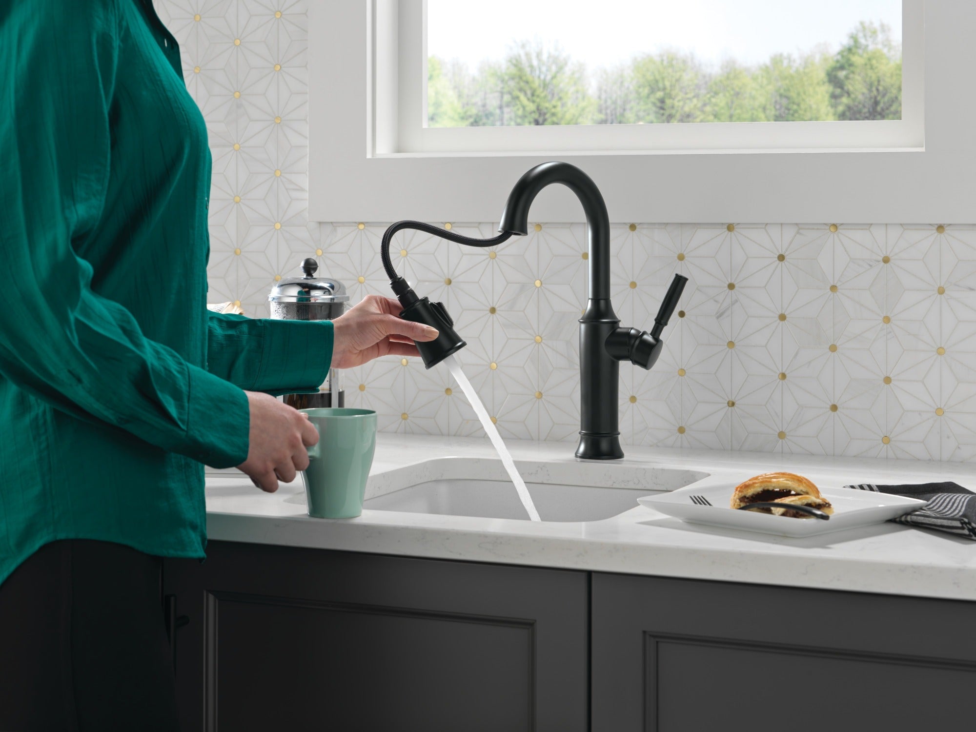 Delta Renaldi™ Single Handle Pull-Down Bar / Prep Faucet