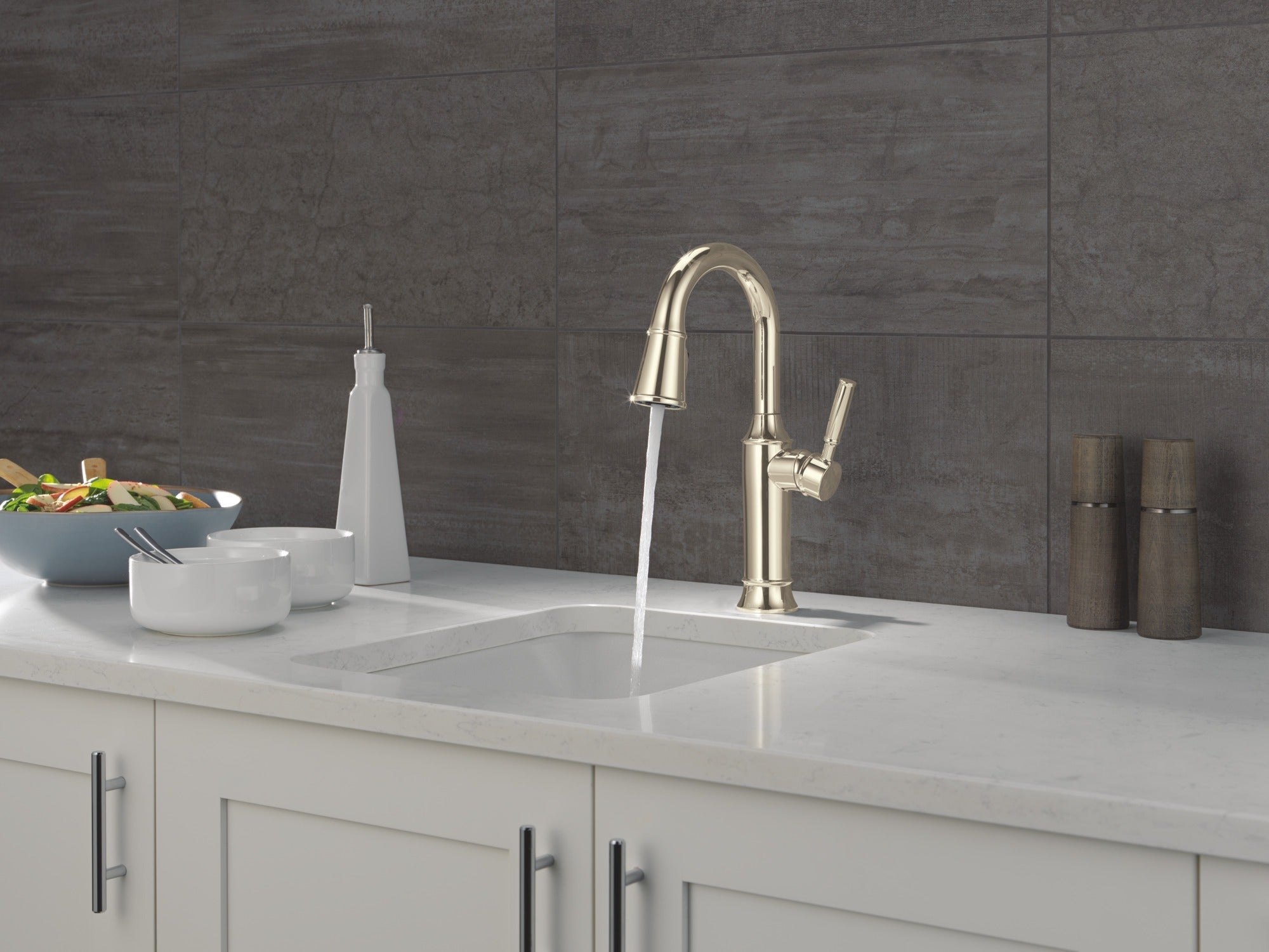 Delta Renaldi™ Single Handle Pull-Down Bar / Prep Faucet