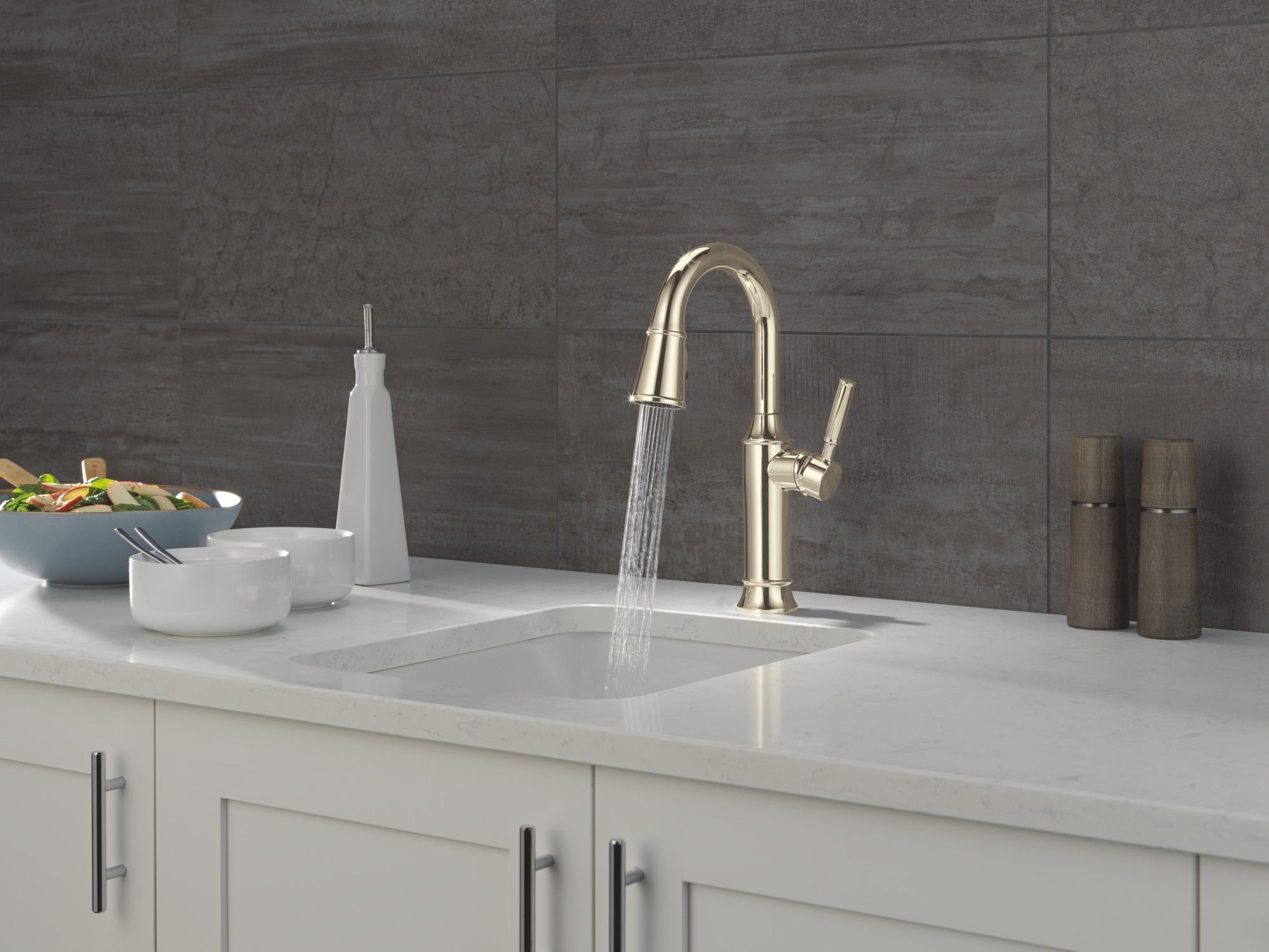 Delta Renaldi™ Single Handle Pull-Down Bar / Prep Faucet
