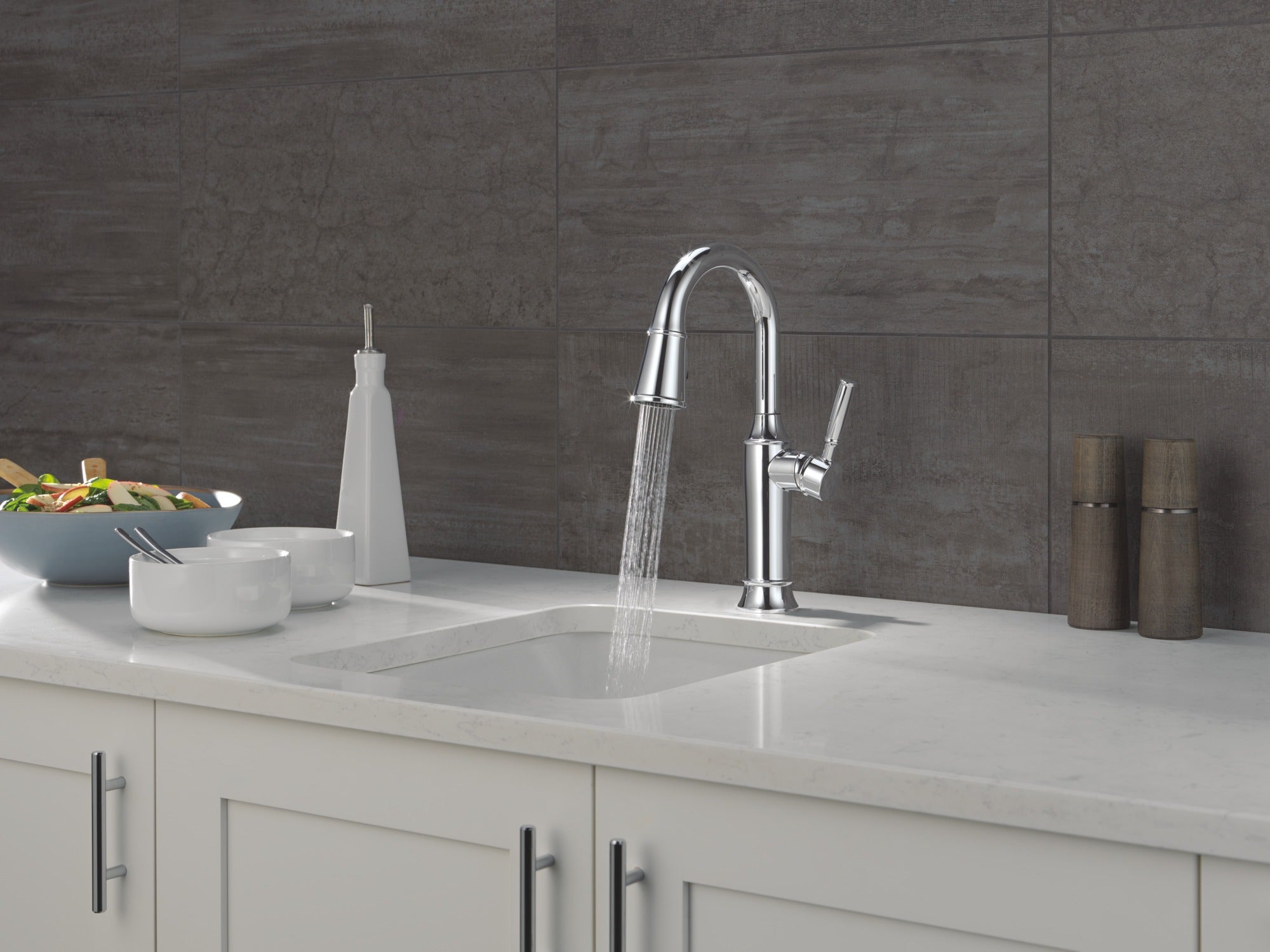 Delta Renaldi™ Single Handle Pull-Down Bar / Prep Faucet
