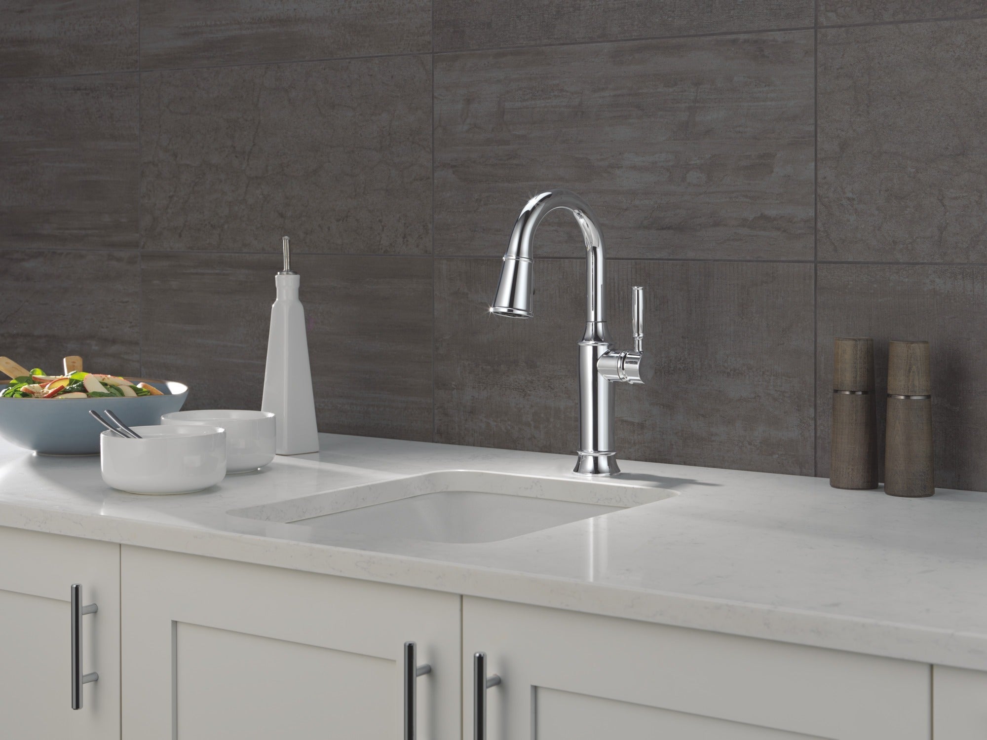 Delta Renaldi™ Single Handle Pull-Down Bar / Prep Faucet