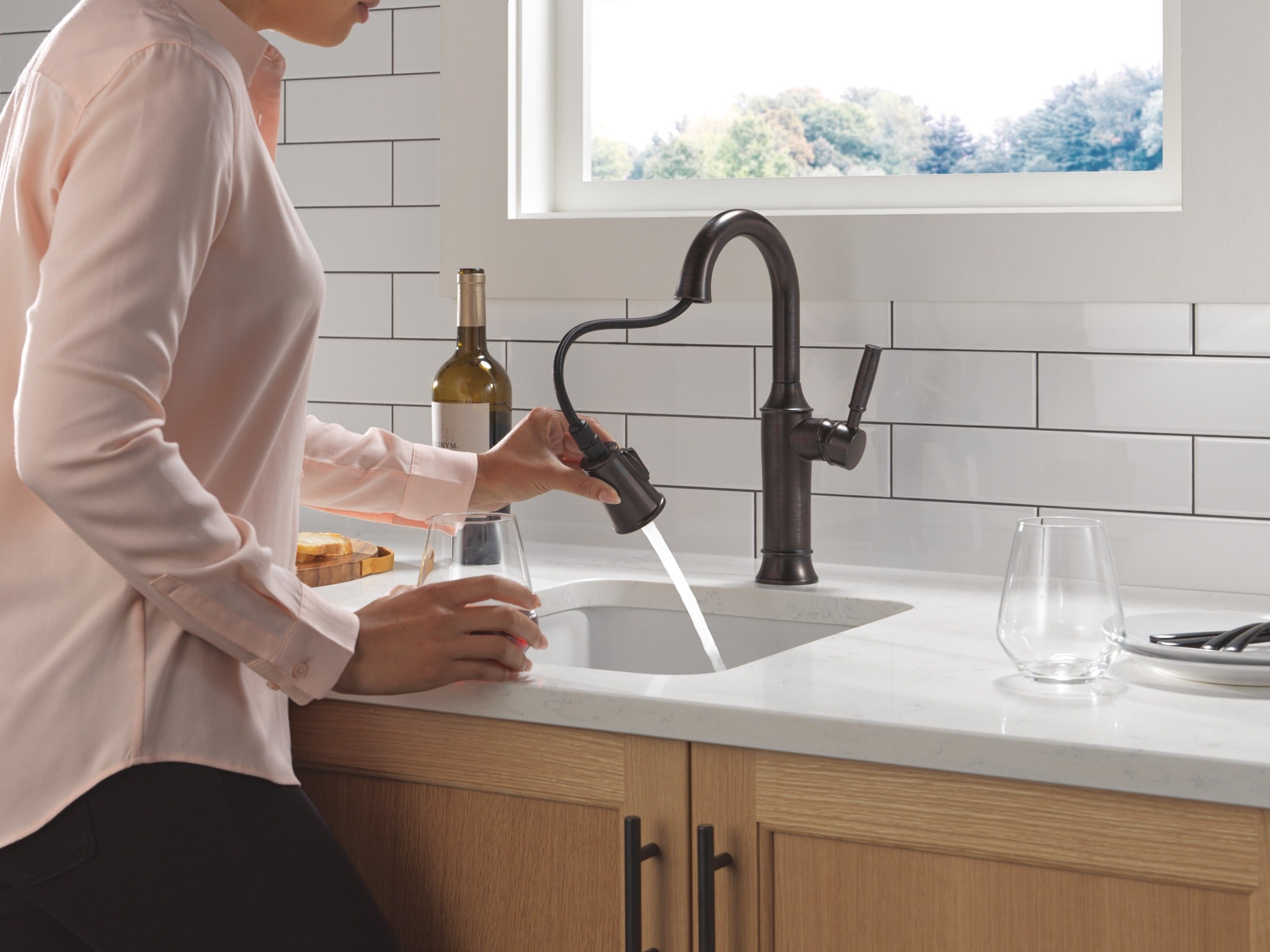 Delta Renaldi™ Single Handle Pull-Down Bar / Prep Faucet
