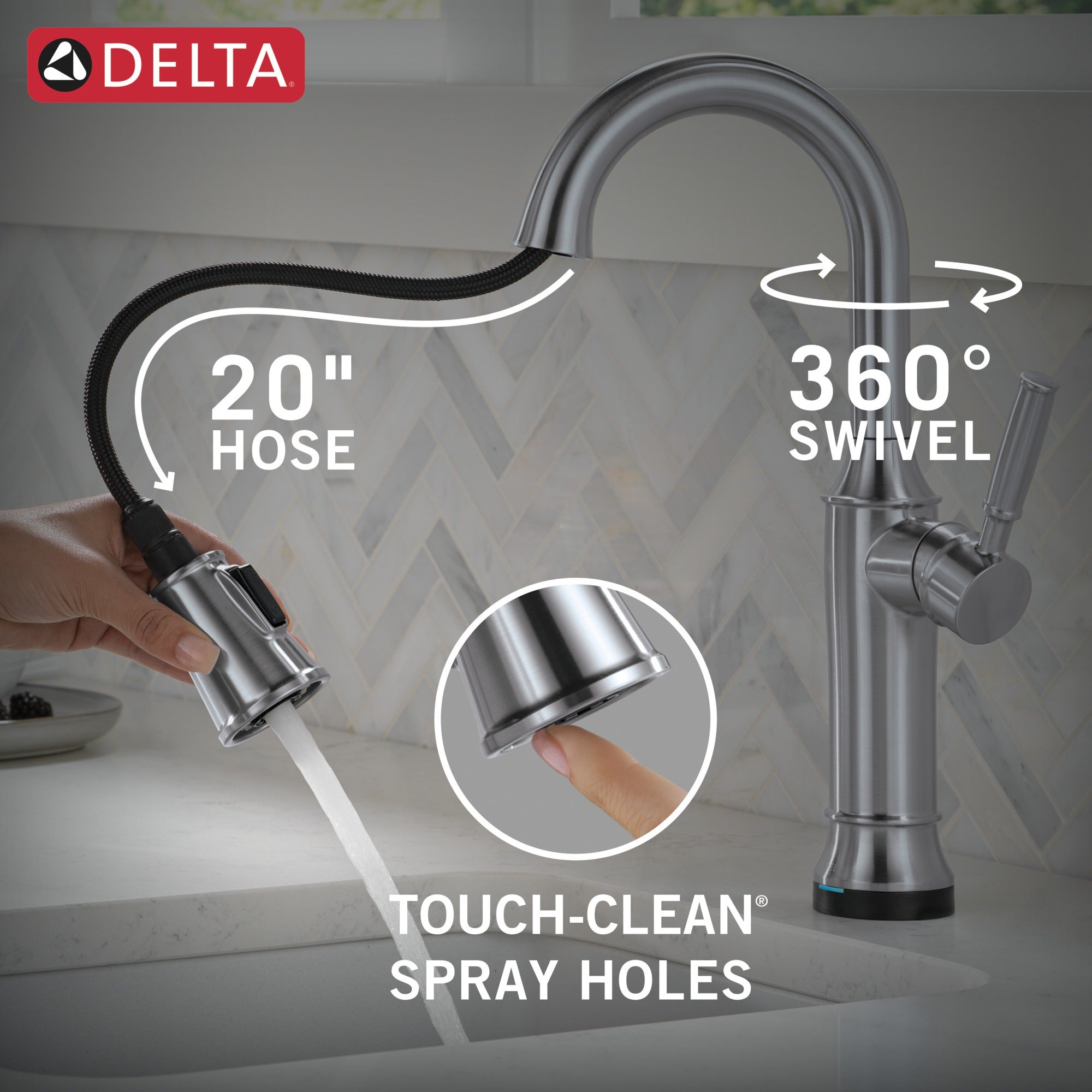 Delta Renaldi™ Touch2O® Bar / Prep Faucet with Touchless Technology