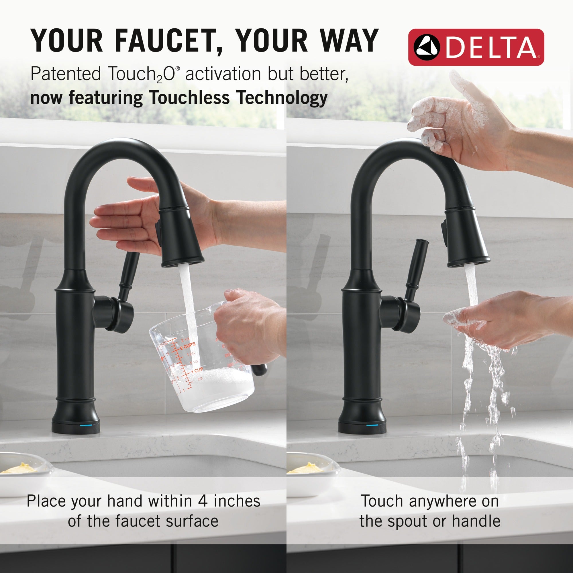 Delta Renaldi™ Touch2O® Bar / Prep Faucet with Touchless Technology