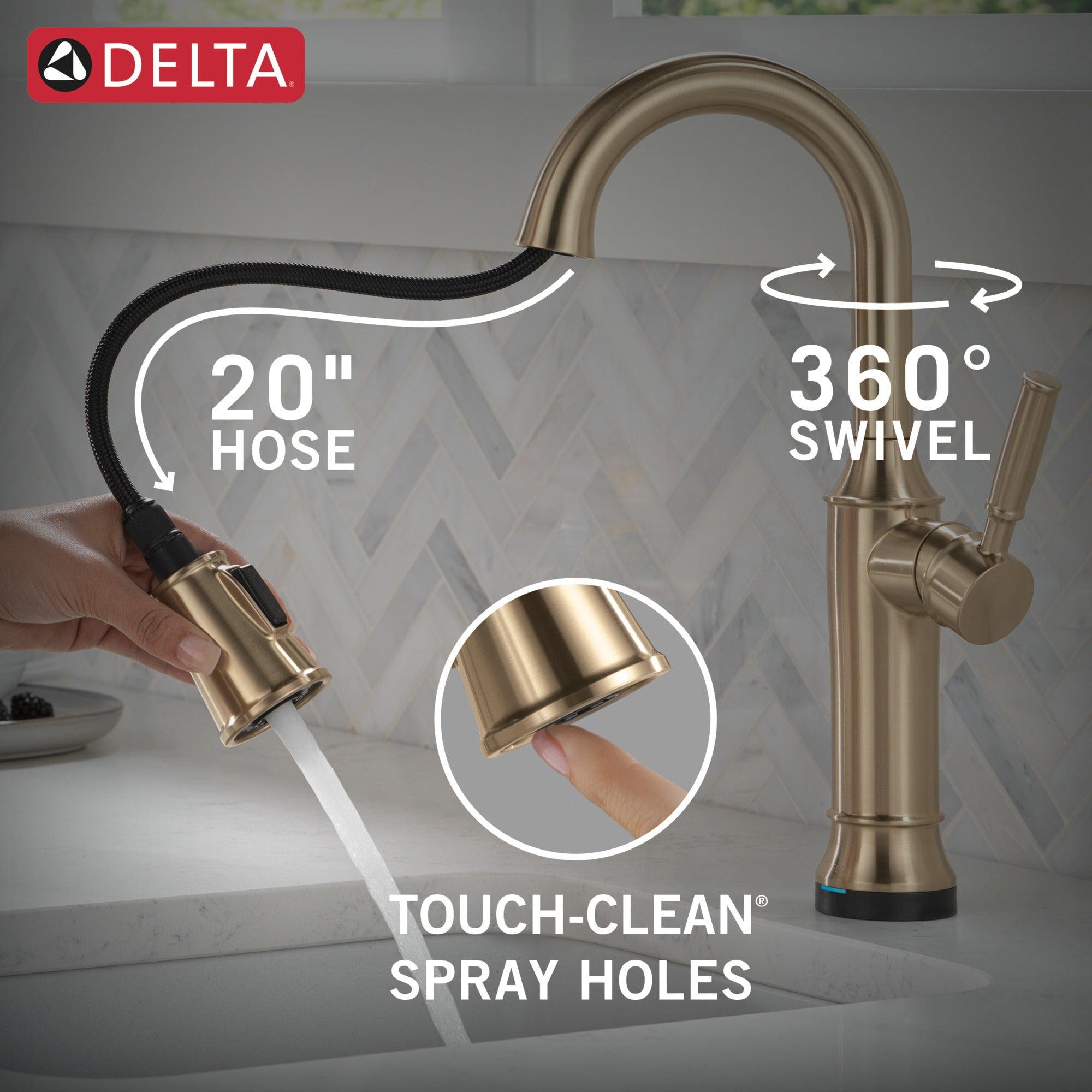 Delta Renaldi™ Touch2O® Bar / Prep Faucet with Touchless Technology