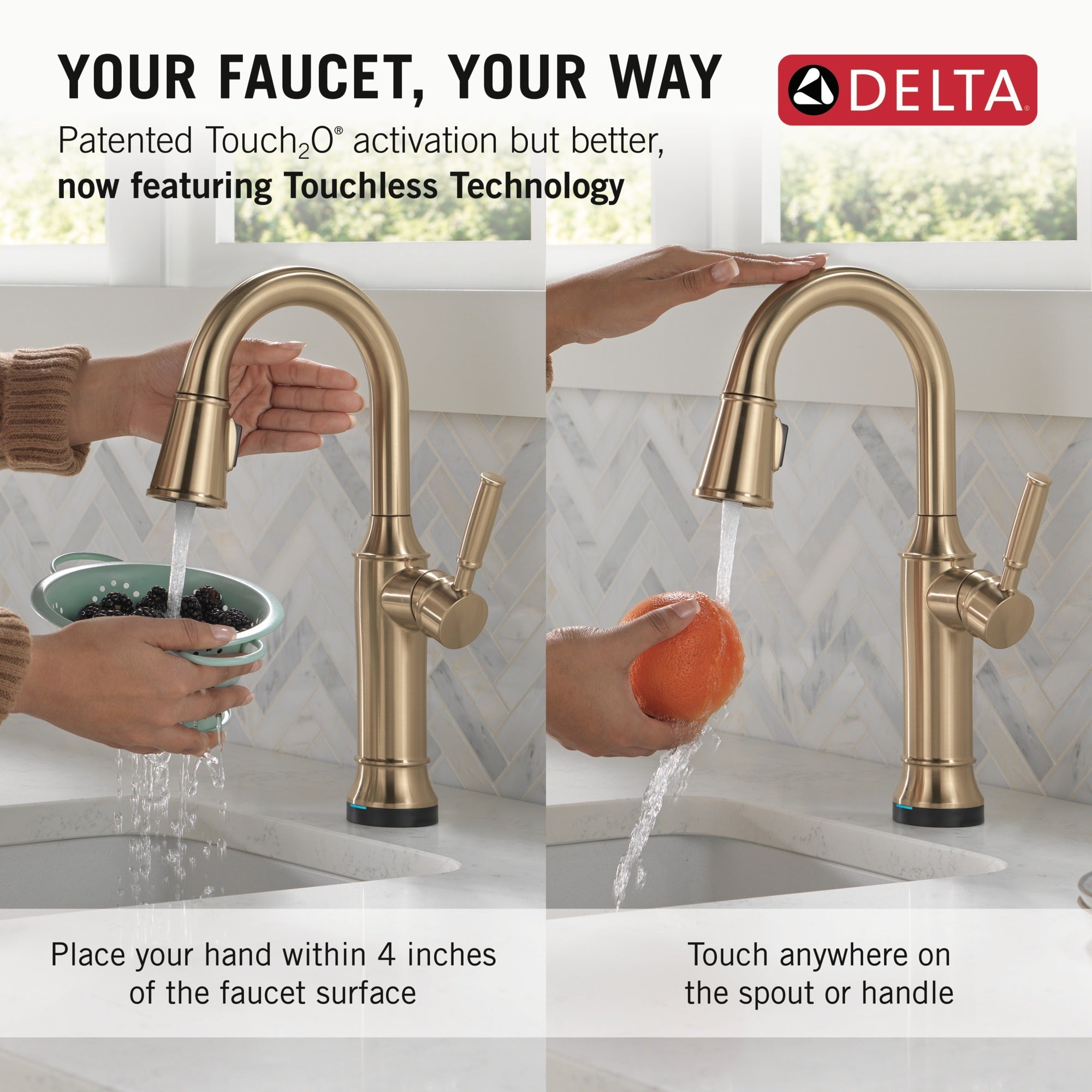 Delta Renaldi™ Touch2O® Bar / Prep Faucet with Touchless Technology