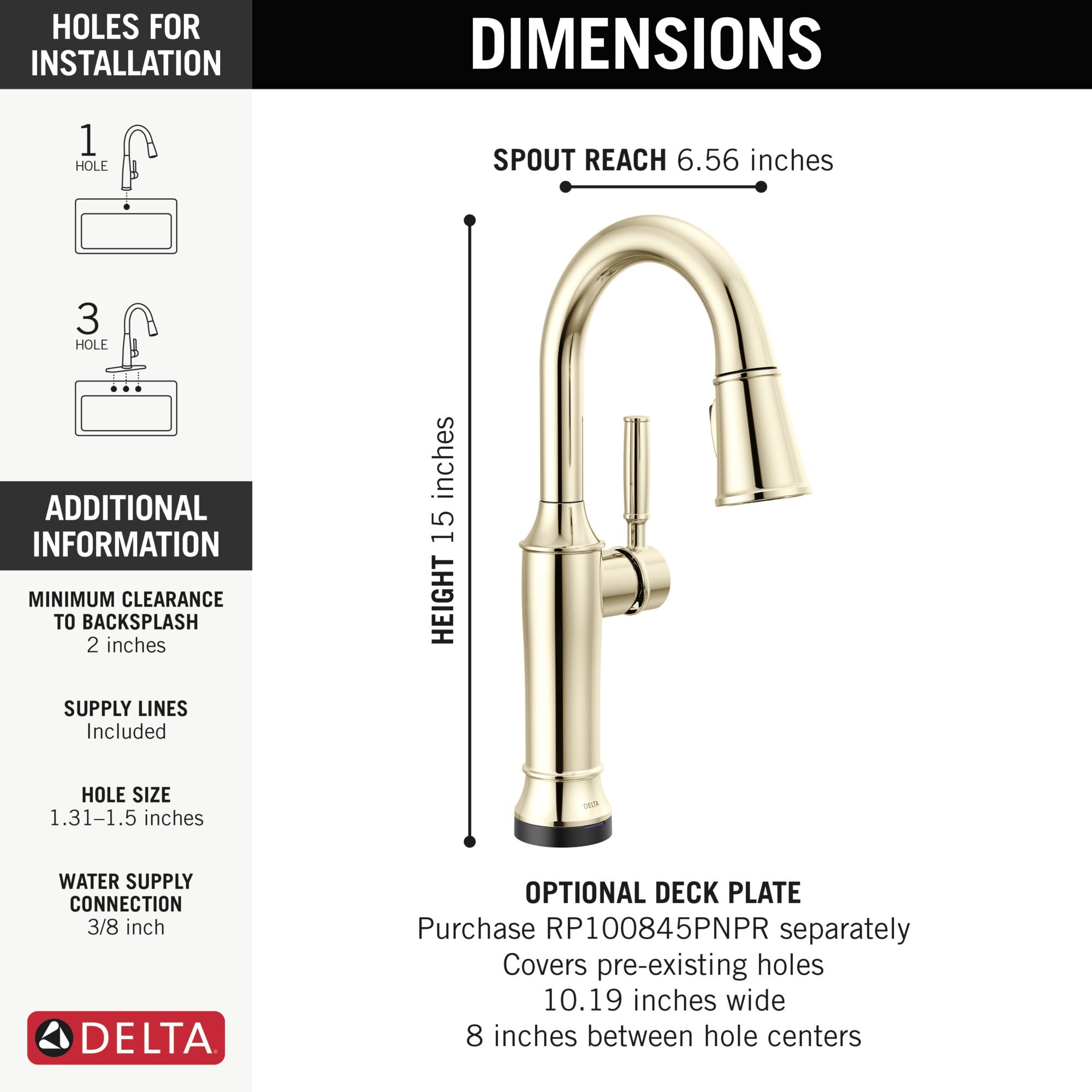 Delta Renaldi™ Touch2O® Bar / Prep Faucet with Touchless Technology