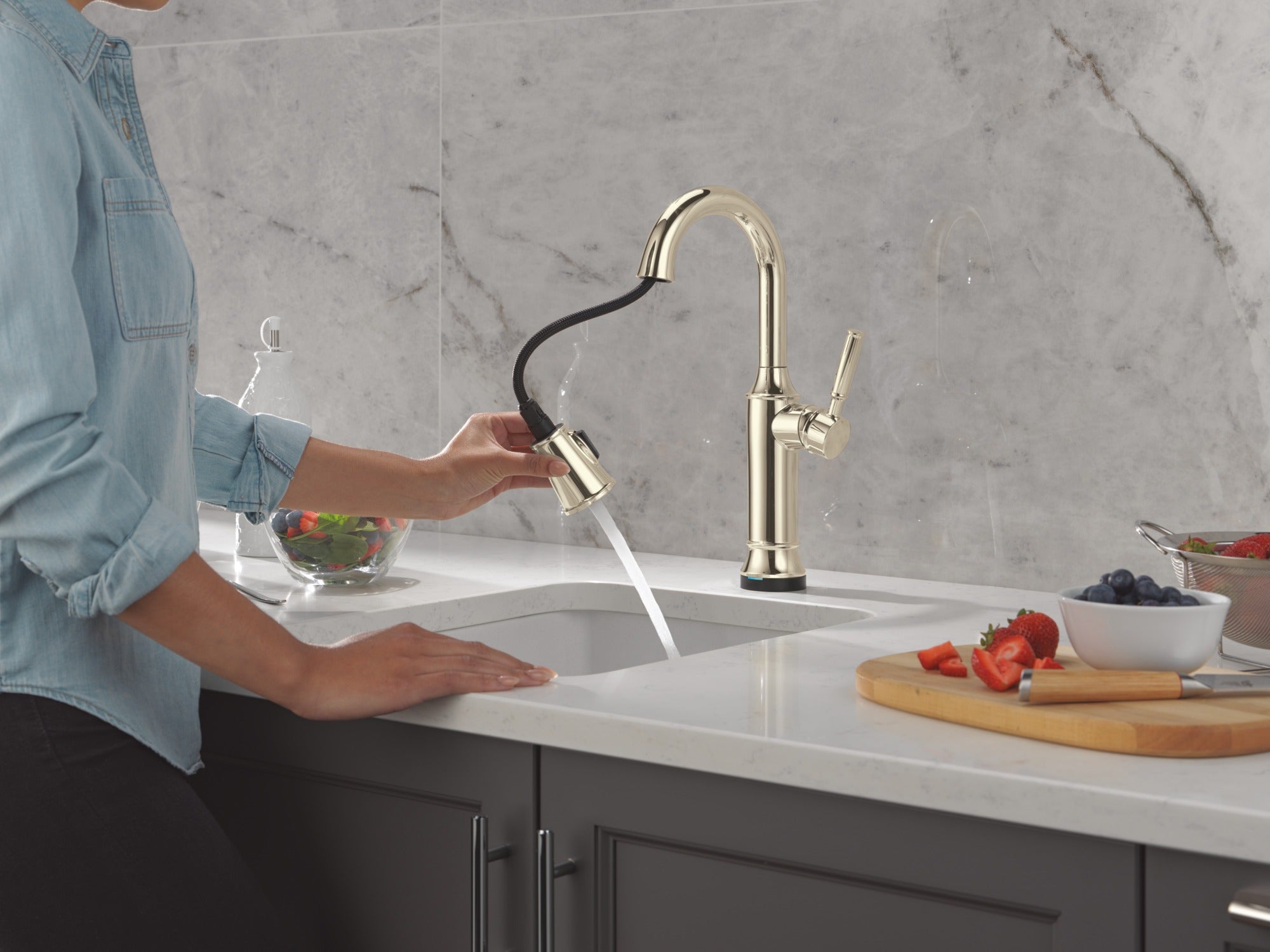 Delta Renaldi™ Touch2O® Bar / Prep Faucet with Touchless Technology