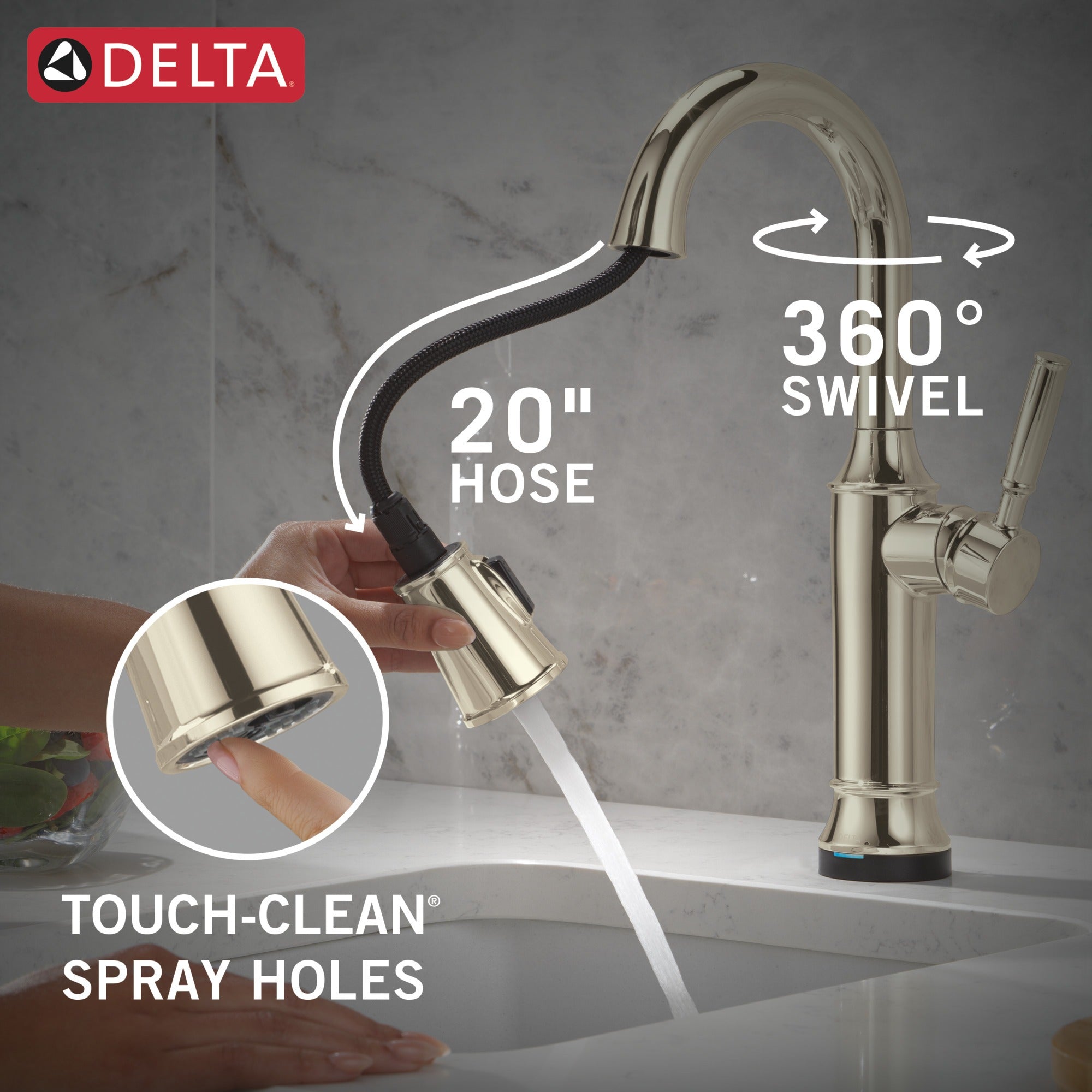 Delta Renaldi™ Touch2O® Bar / Prep Faucet with Touchless Technology