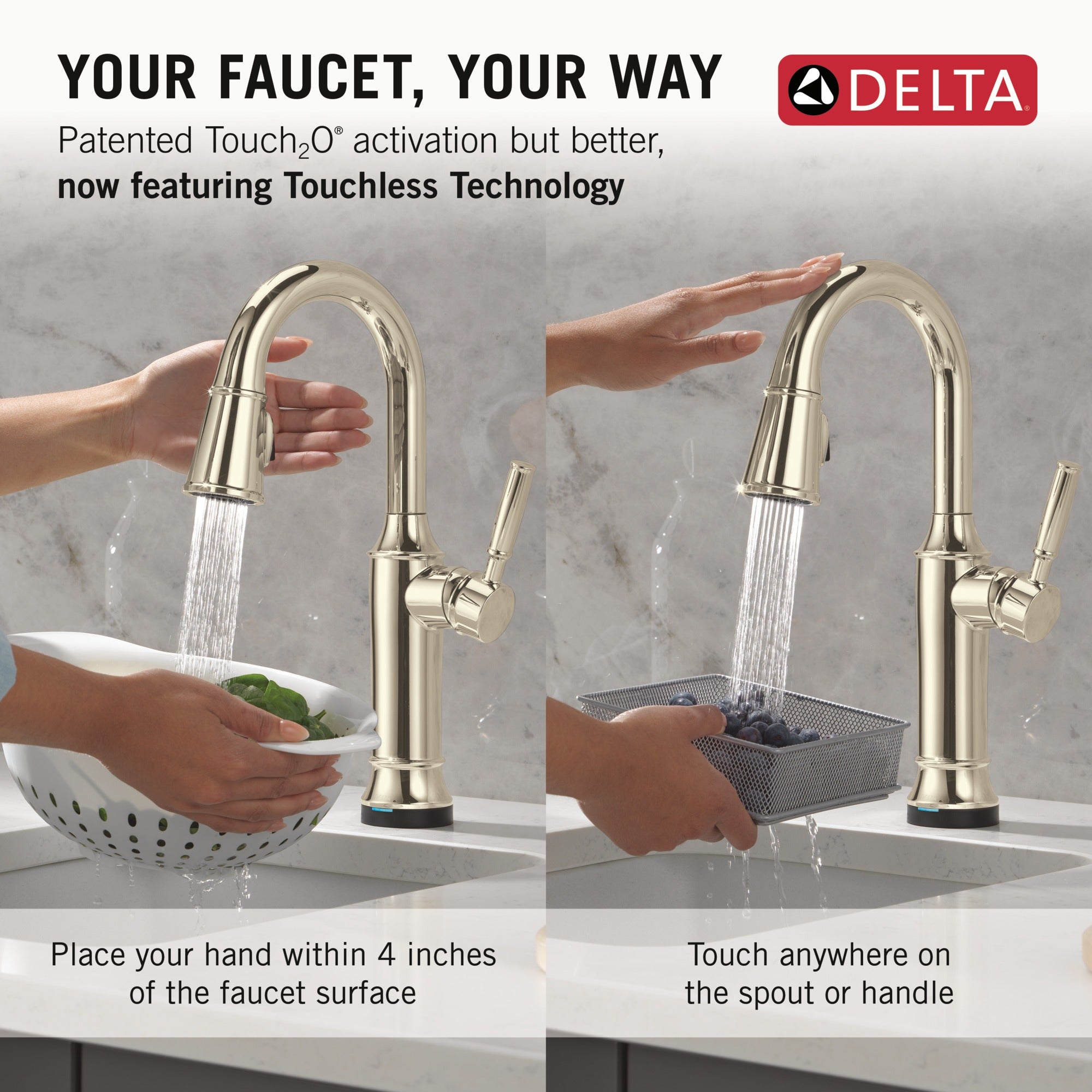 Delta Renaldi™ Touch2O® Bar / Prep Faucet with Touchless Technology