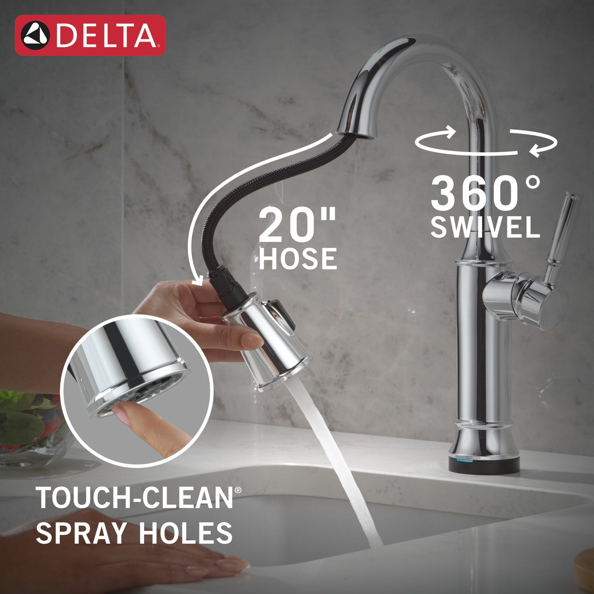 Delta Renaldi™ Touch2O® Bar / Prep Faucet with Touchless Technology