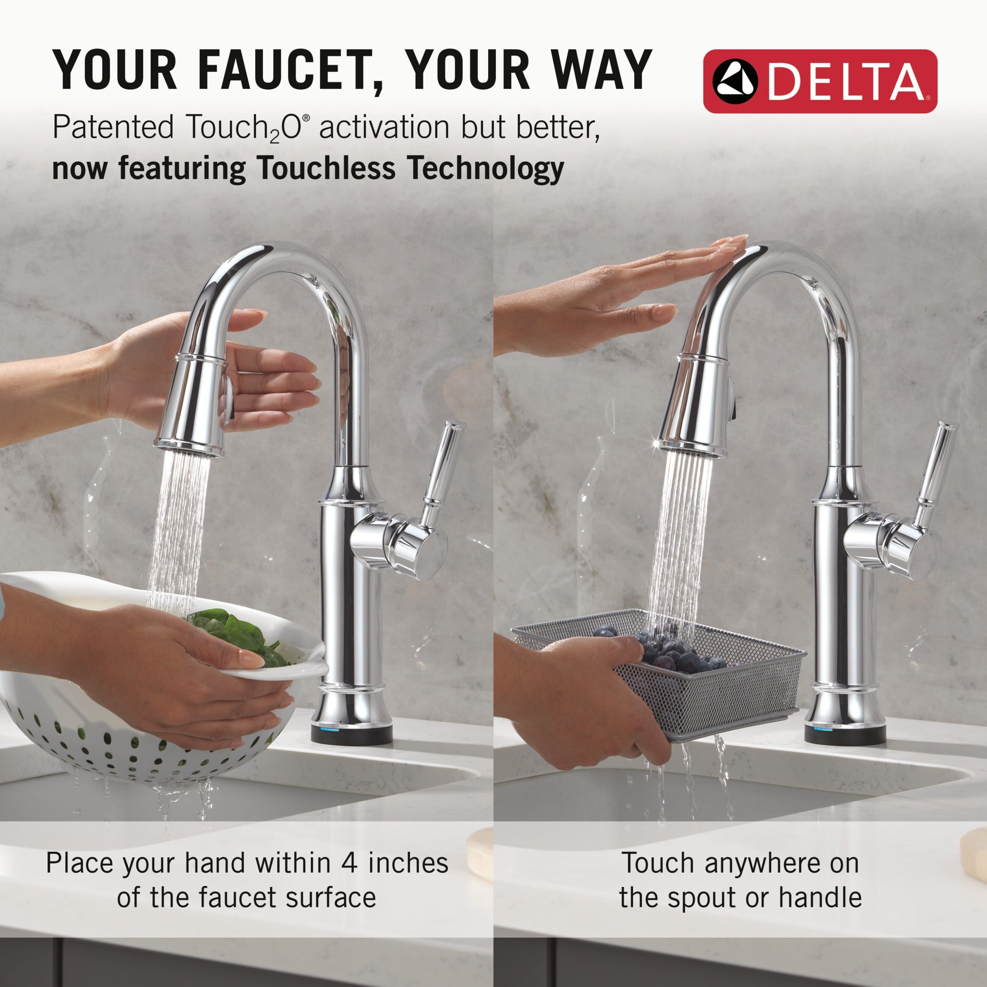 Delta Renaldi™ Touch2O® Bar / Prep Faucet with Touchless Technology