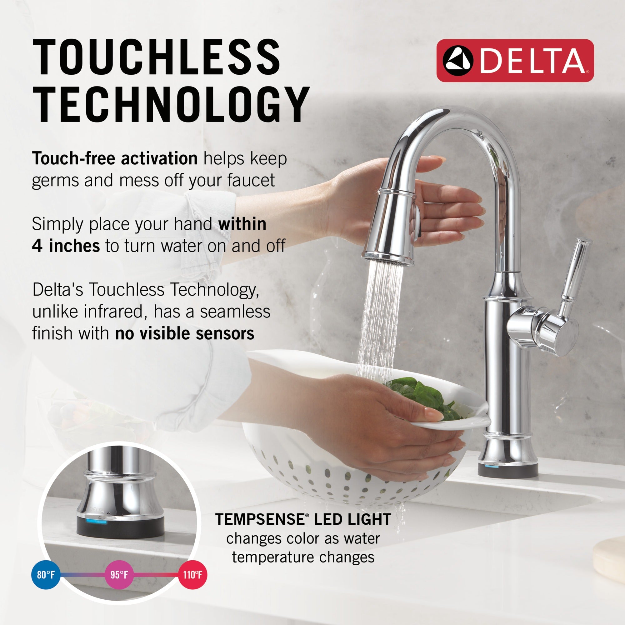 Delta Renaldi™ Touch2O® Bar / Prep Faucet with Touchless Technology