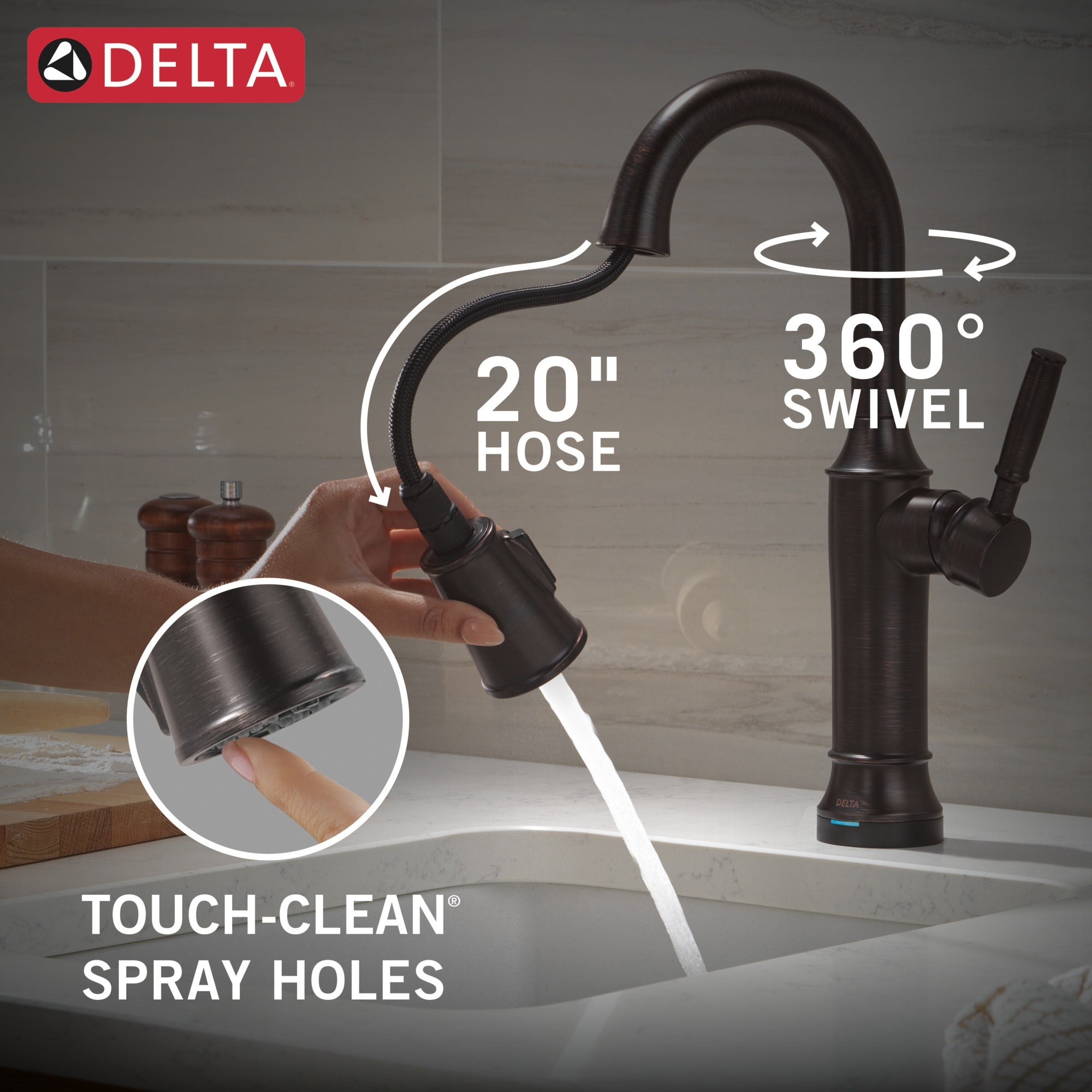 Delta Renaldi™ Touch2O® Bar / Prep Faucet with Touchless Technology