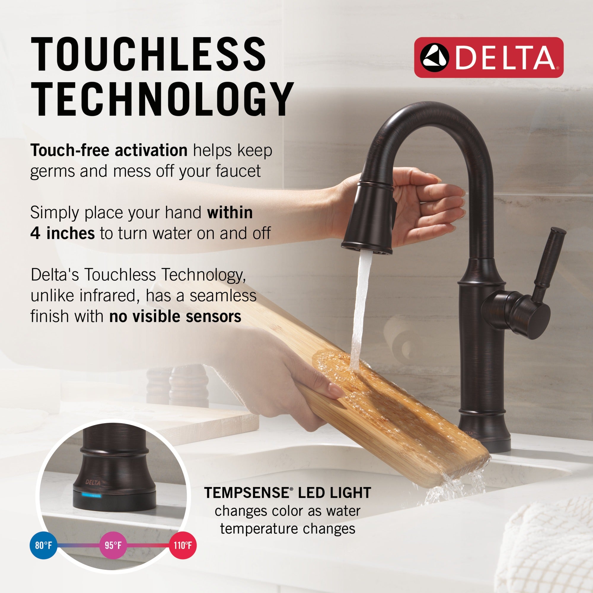 Delta Renaldi™ Touch2O® Bar / Prep Faucet with Touchless Technology