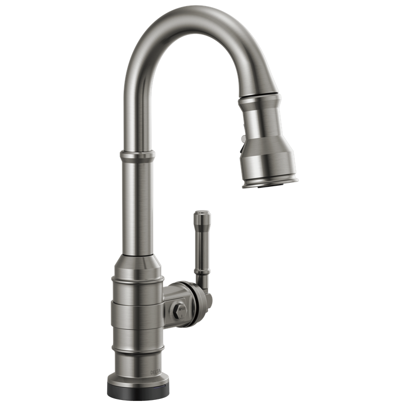 Delta Broderick® Single Handle Pull-Down Bar/Prep Faucet with Touch<sub>2</sub>O® Technology