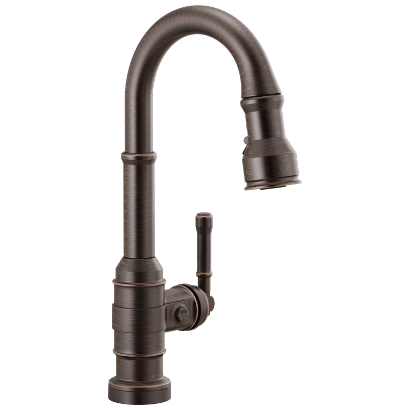 Delta Broderick® Single Handle Pull-Down Bar/Prep Faucet with Touch<sub>2</sub>O® Technology