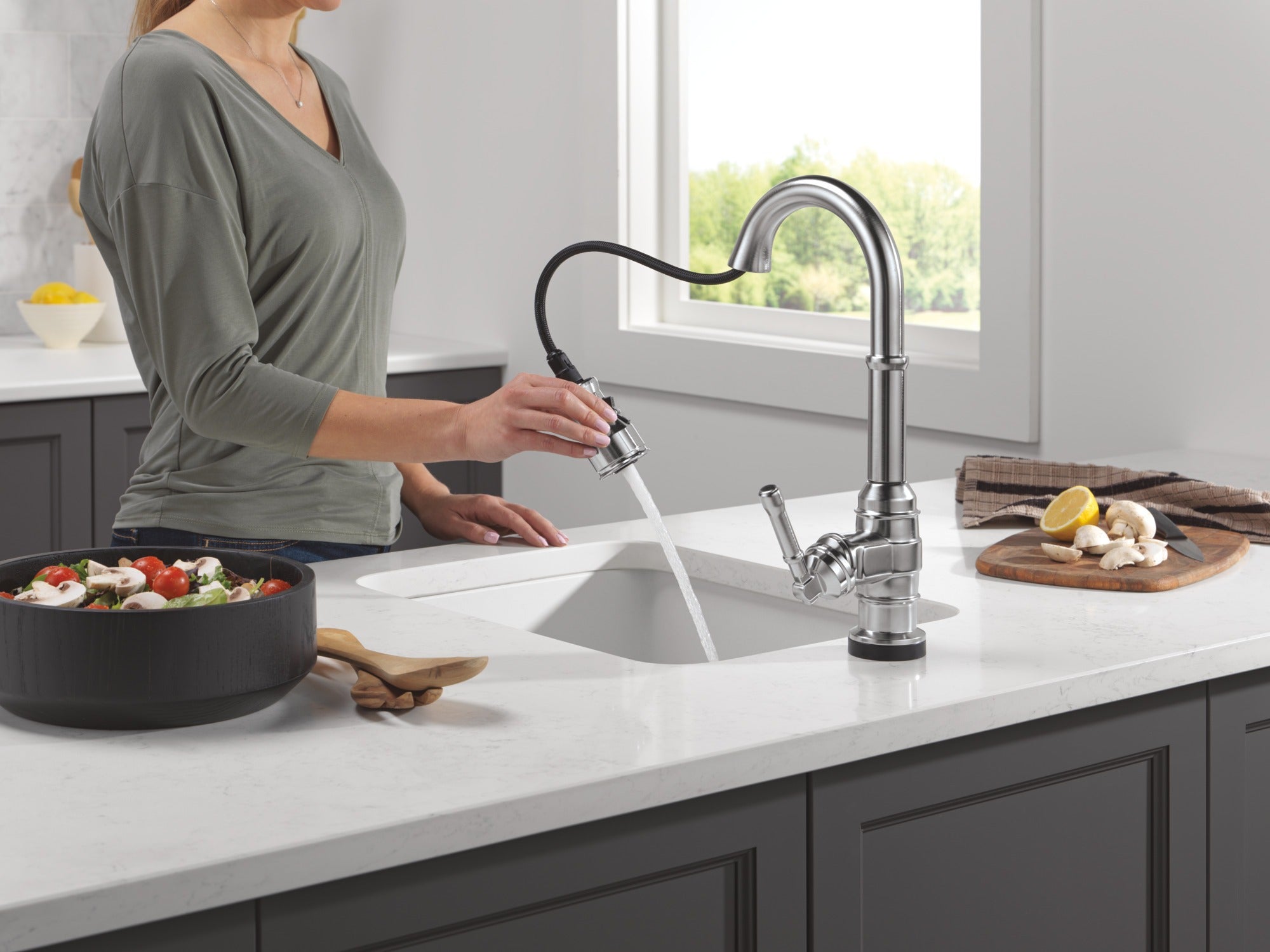 Delta Broderick® Touch2O® Bar / Prep Faucet with Touchless Technology