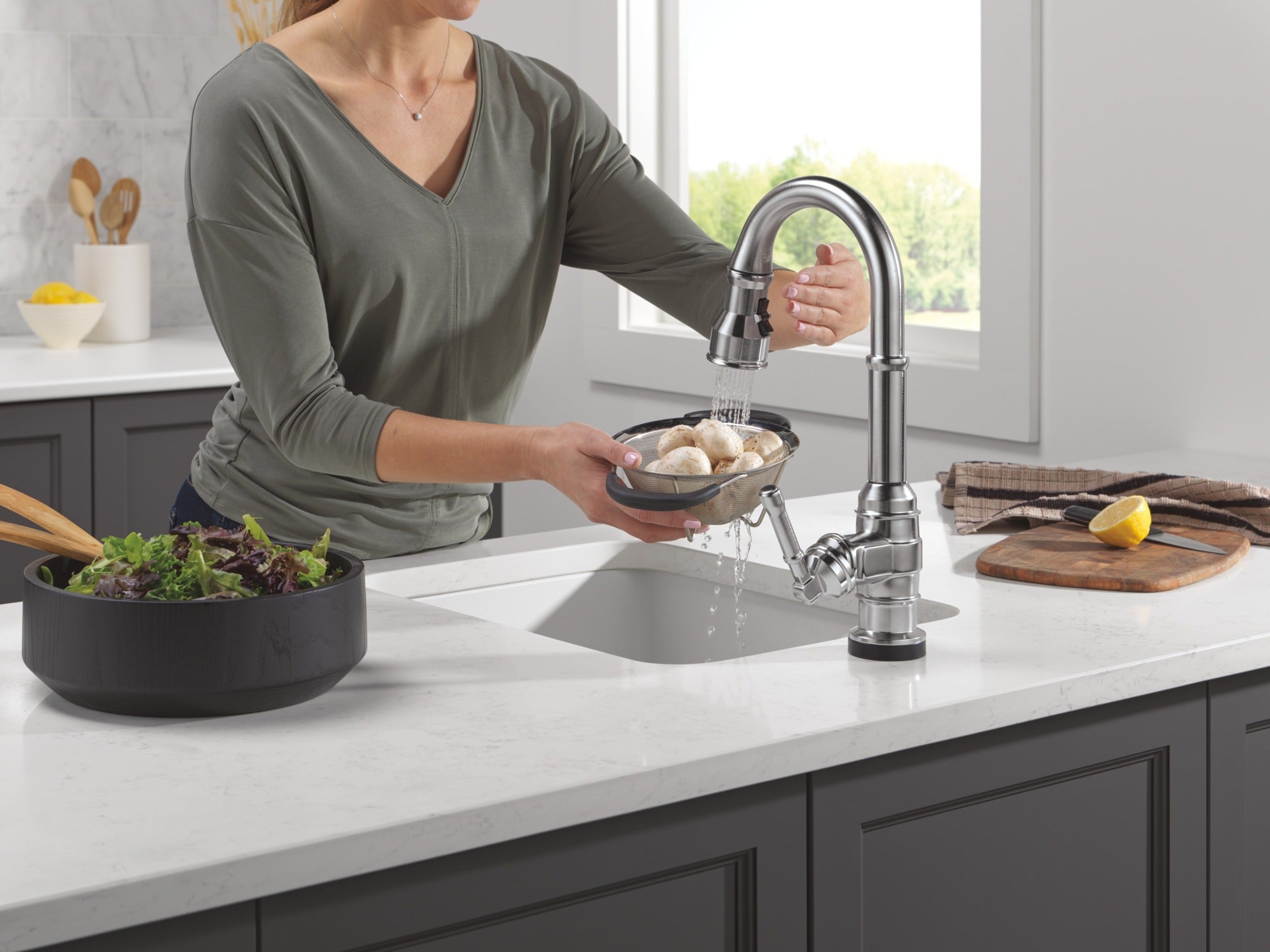 Delta Broderick® Touch2O® Bar / Prep Faucet with Touchless Technology