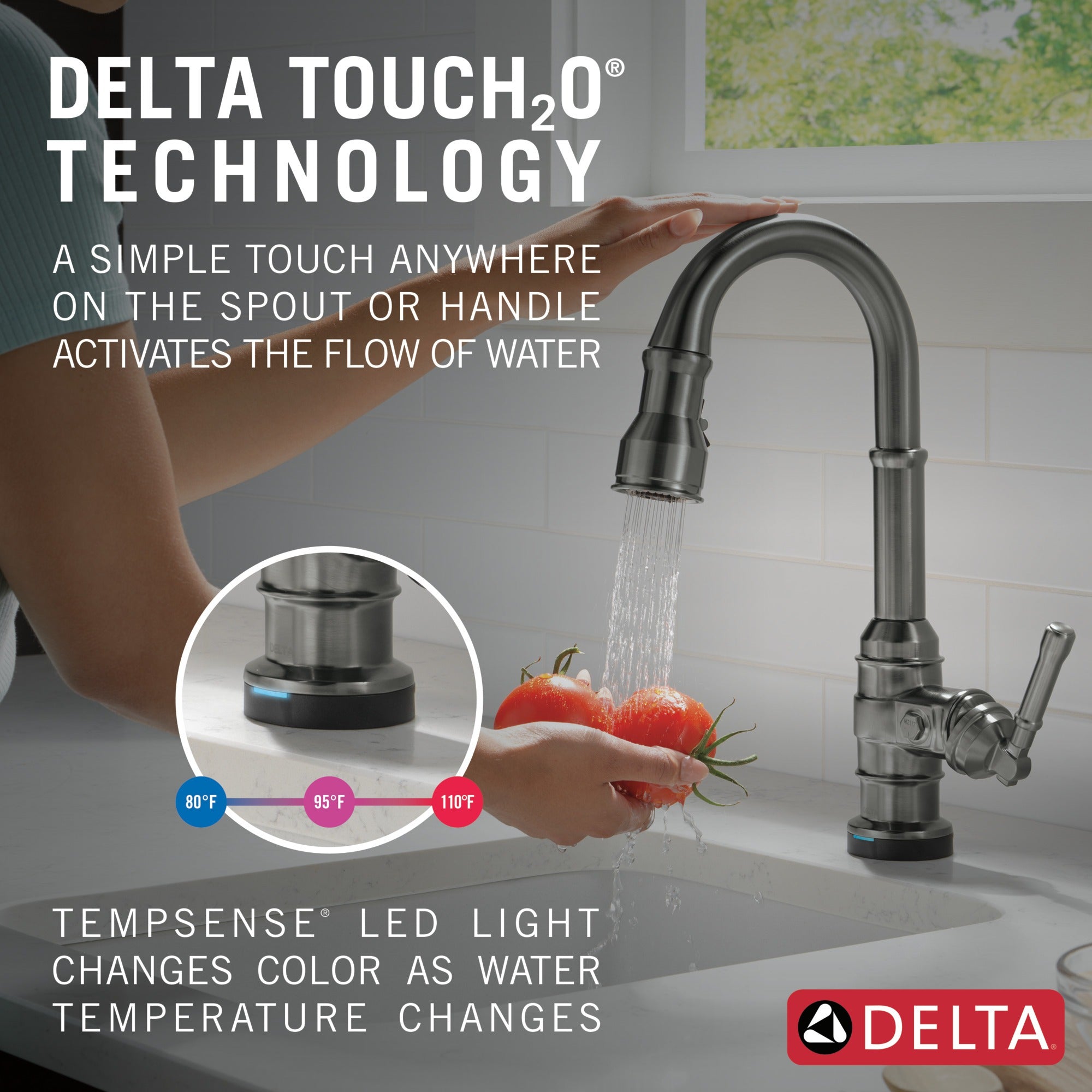 Delta Broderick® Touch2O® Bar / Prep Faucet with Touchless Technology