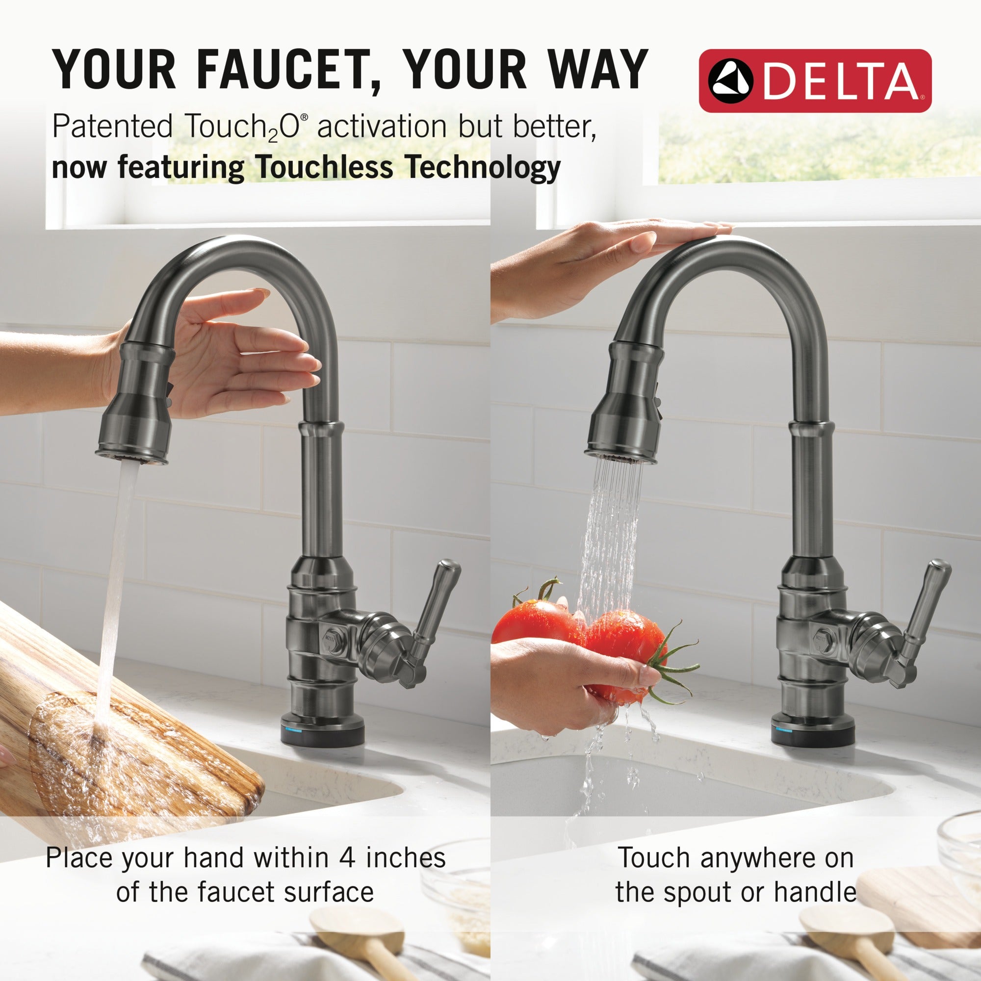 Delta Broderick® Touch2O® Bar / Prep Faucet with Touchless Technology