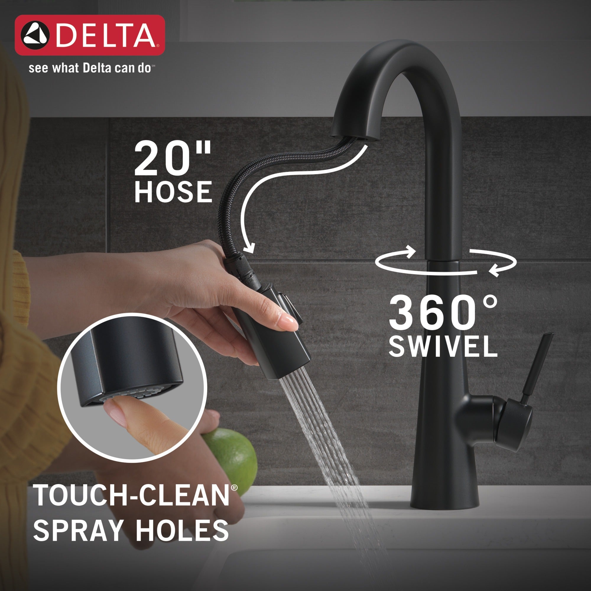 Delta Monrovia® Single Handle Pull-Down Bar / Prep Faucet