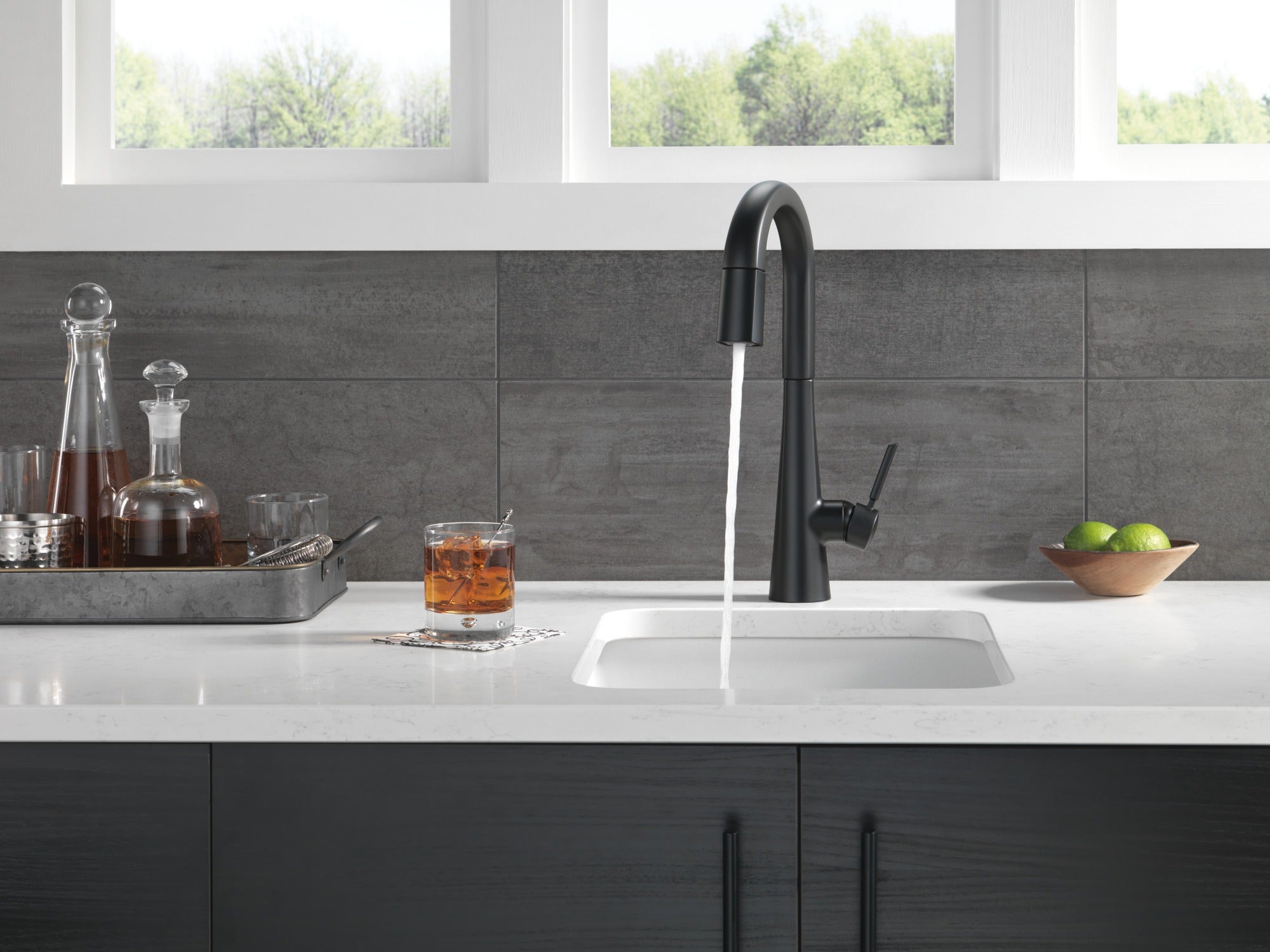 Delta Monrovia® Single Handle Pull-Down Bar / Prep Faucet