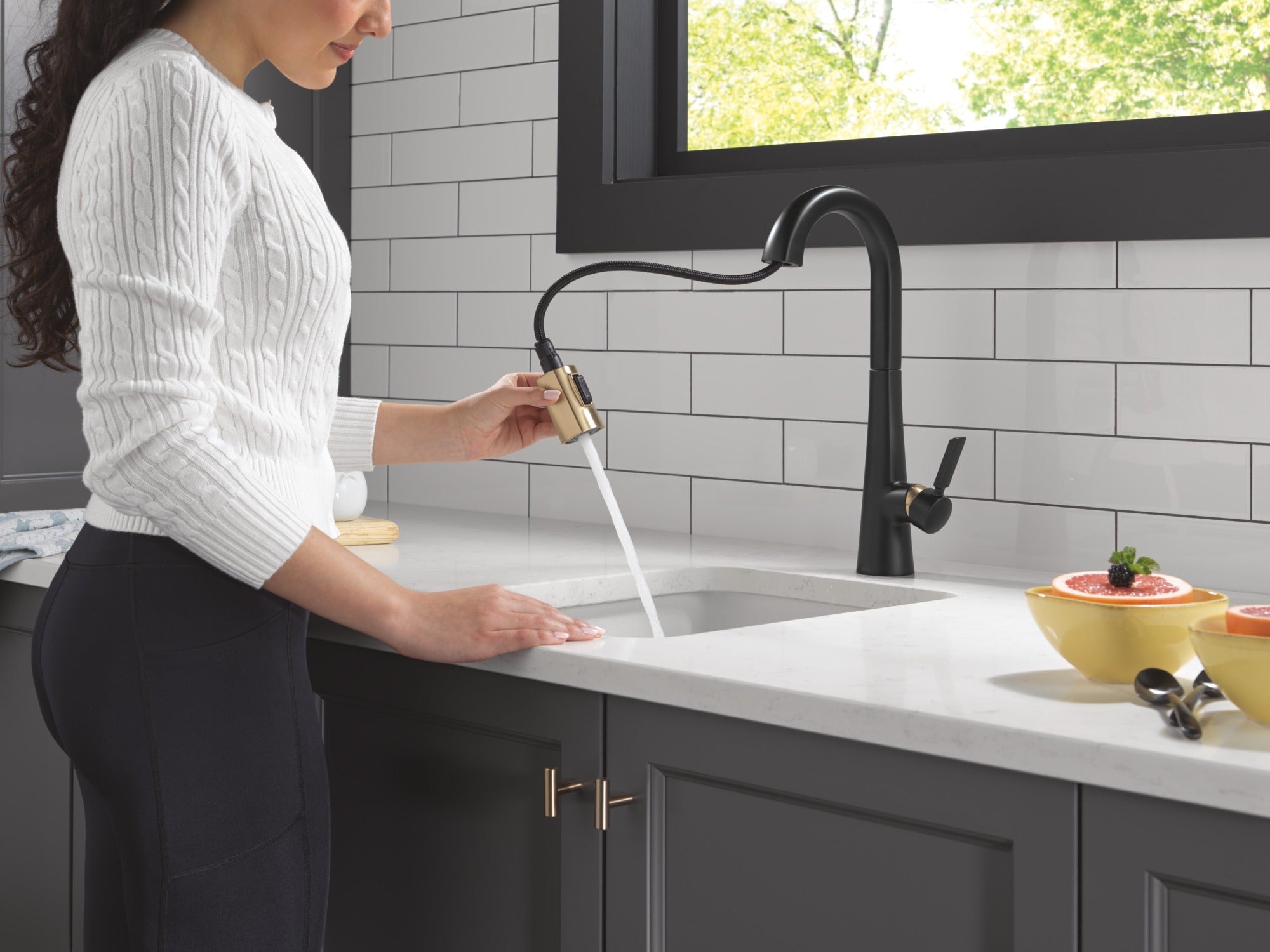 Delta Monrovia® Single Handle Pull-Down Bar / Prep Faucet