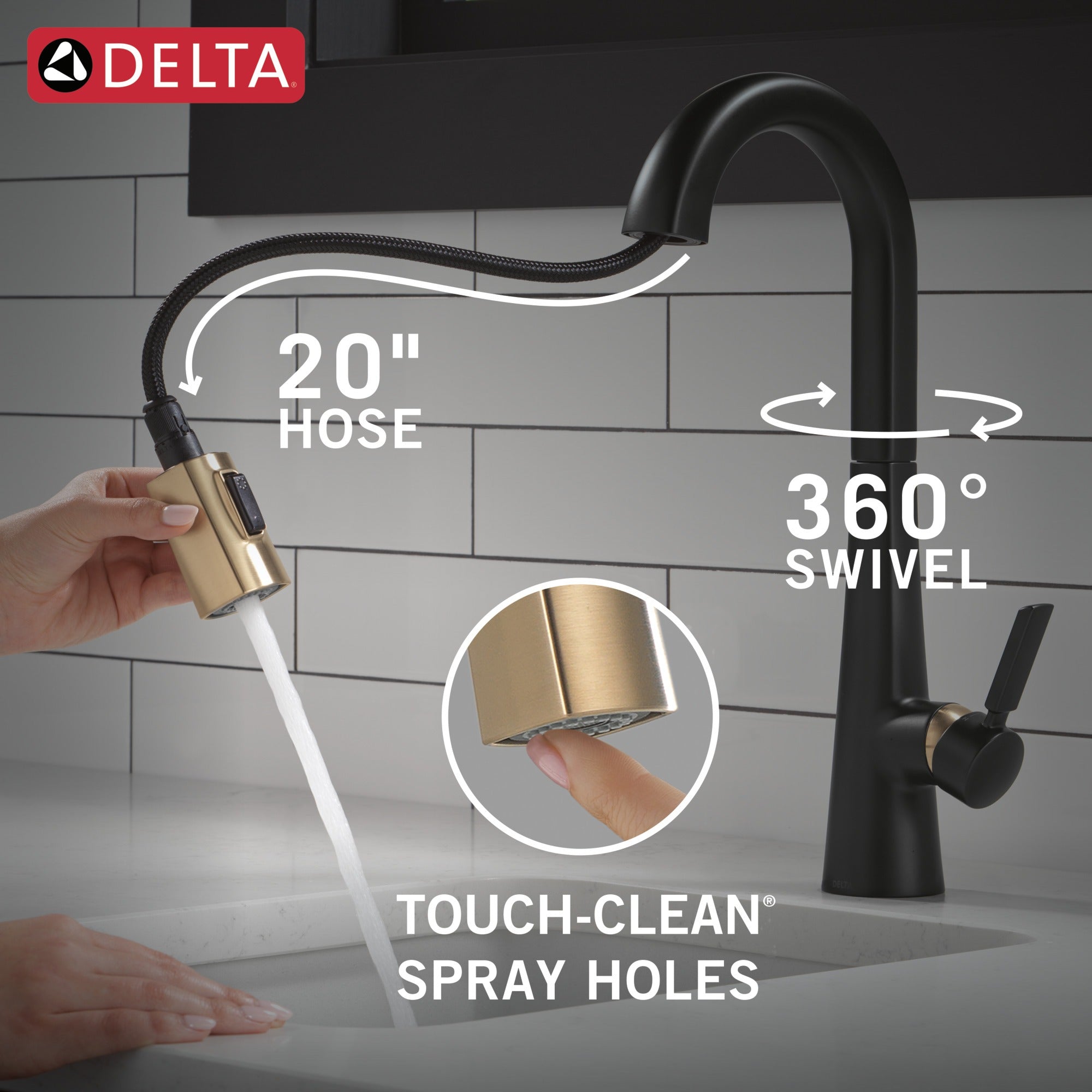 Delta Monrovia® Single Handle Pull-Down Bar / Prep Faucet