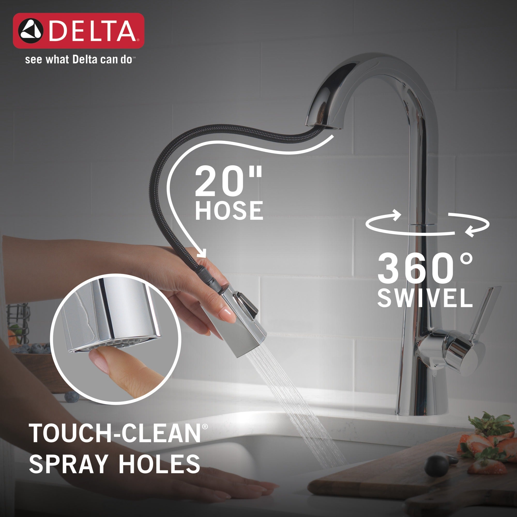 Delta Monrovia® Single Handle Pull-Down Bar / Prep Faucet