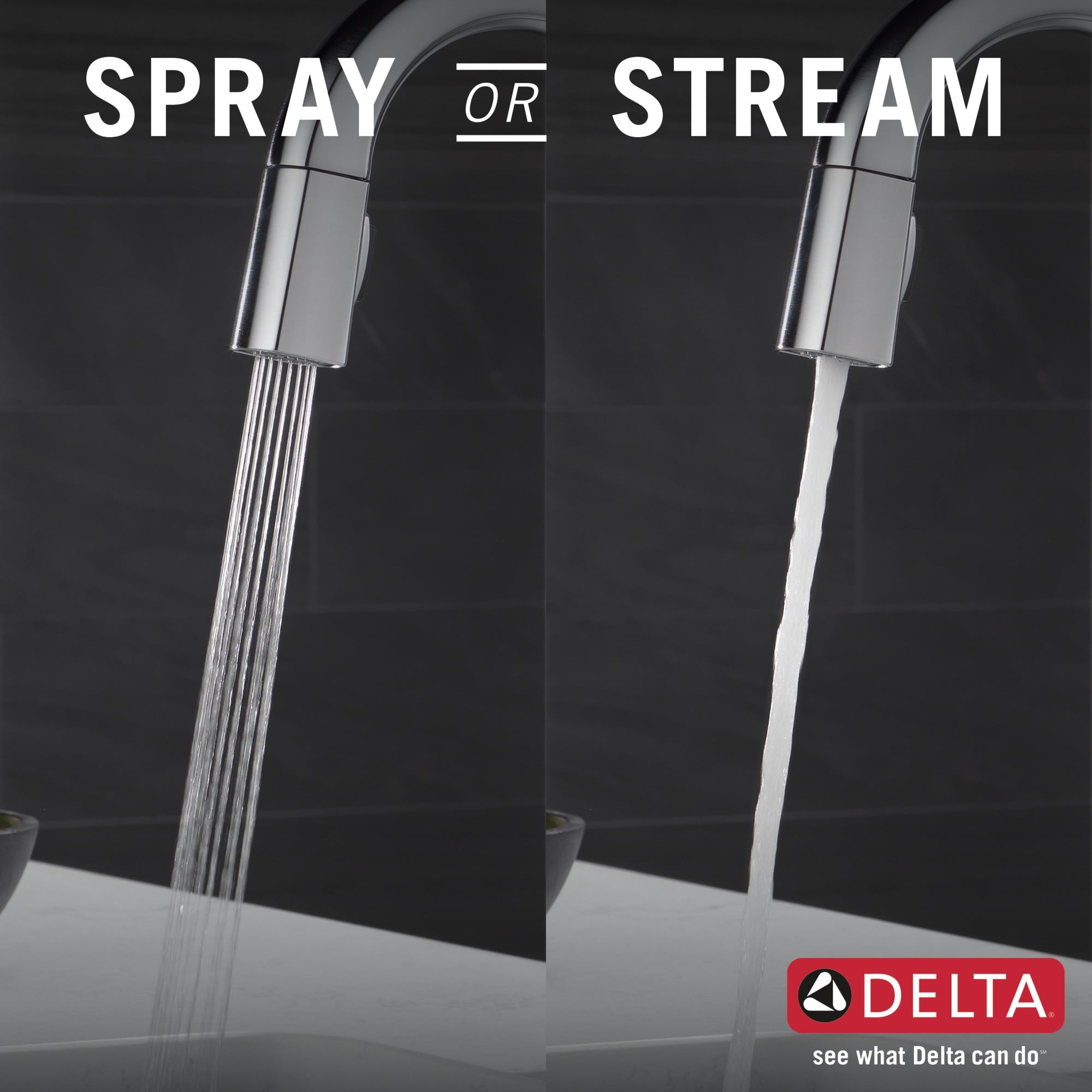 Delta Monrovia® Single Handle Pull-Down Bar/Prep Faucet with Touch<sub>2</sub>O® Technology