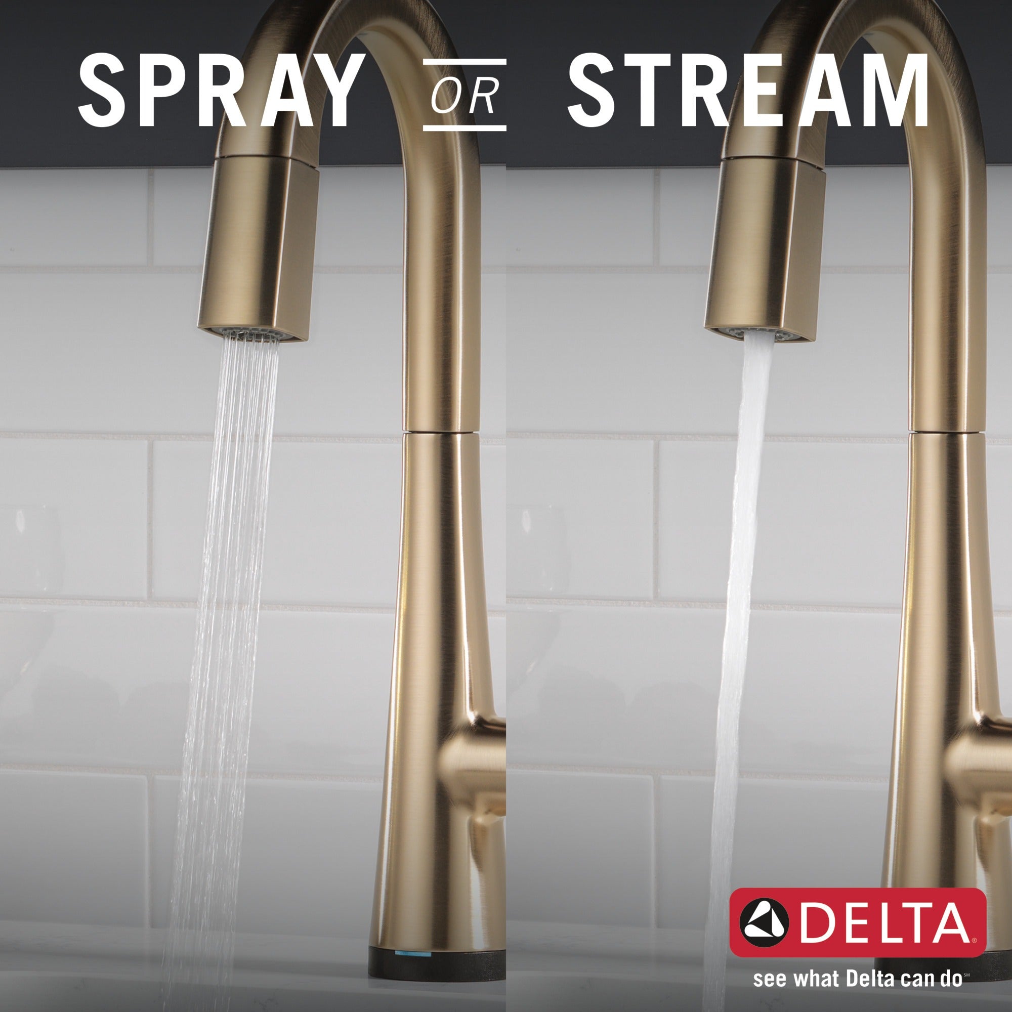 Delta Monrovia® Single Handle Pull-Down Bar/Prep Faucet with Touch<sub>2</sub>O® Technology