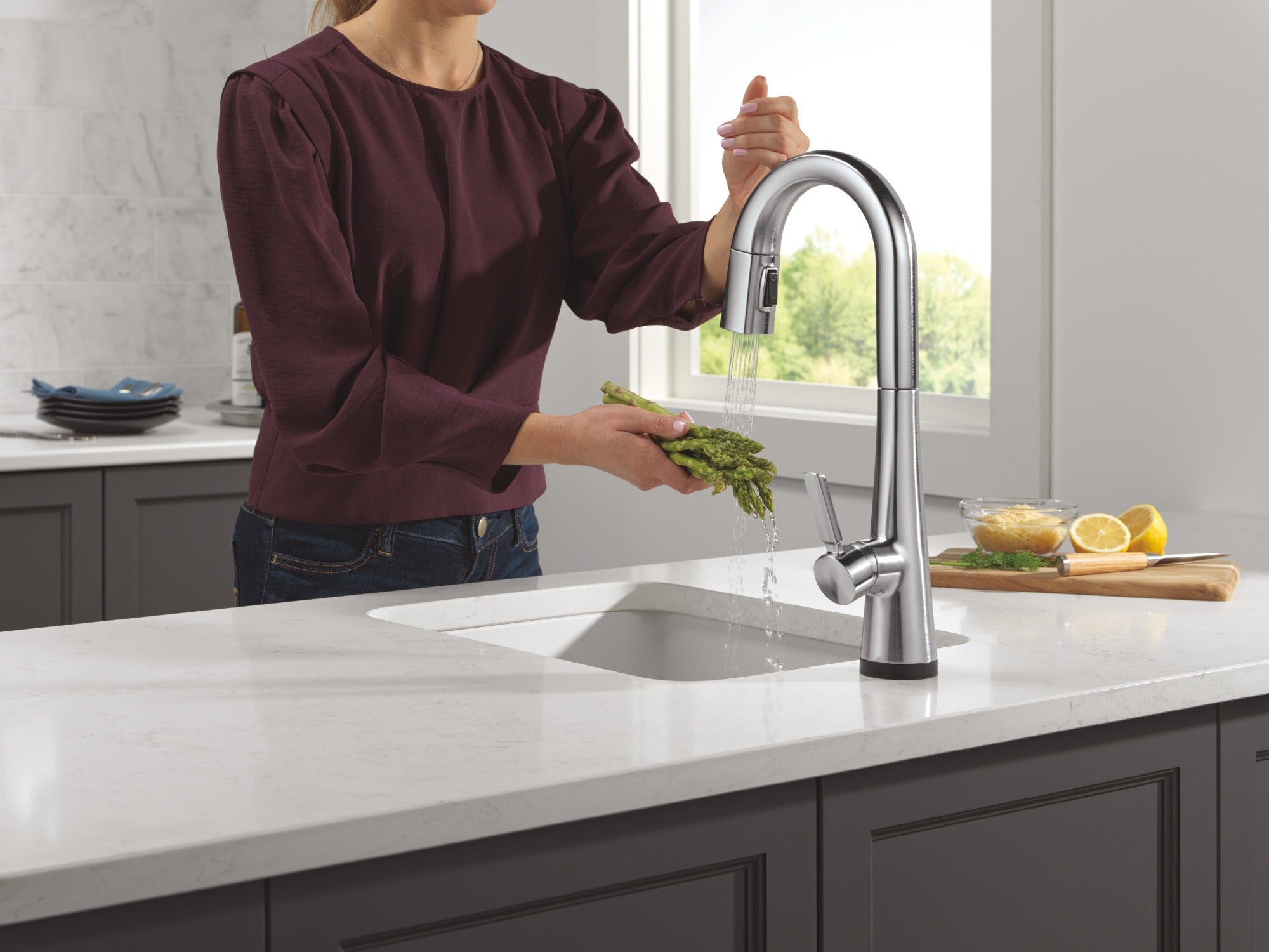 Delta Monrovia® Touch2O® Bar / Prep Faucet with Touchless Technology