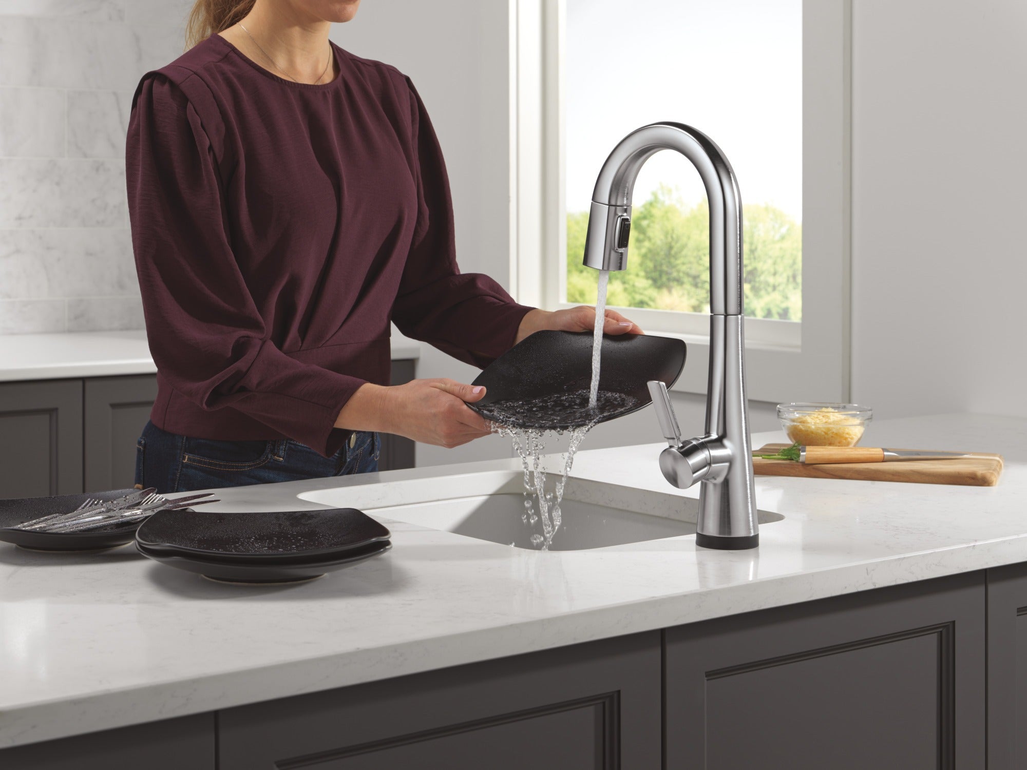 Delta Monrovia® Touch2O® Bar / Prep Faucet with Touchless Technology