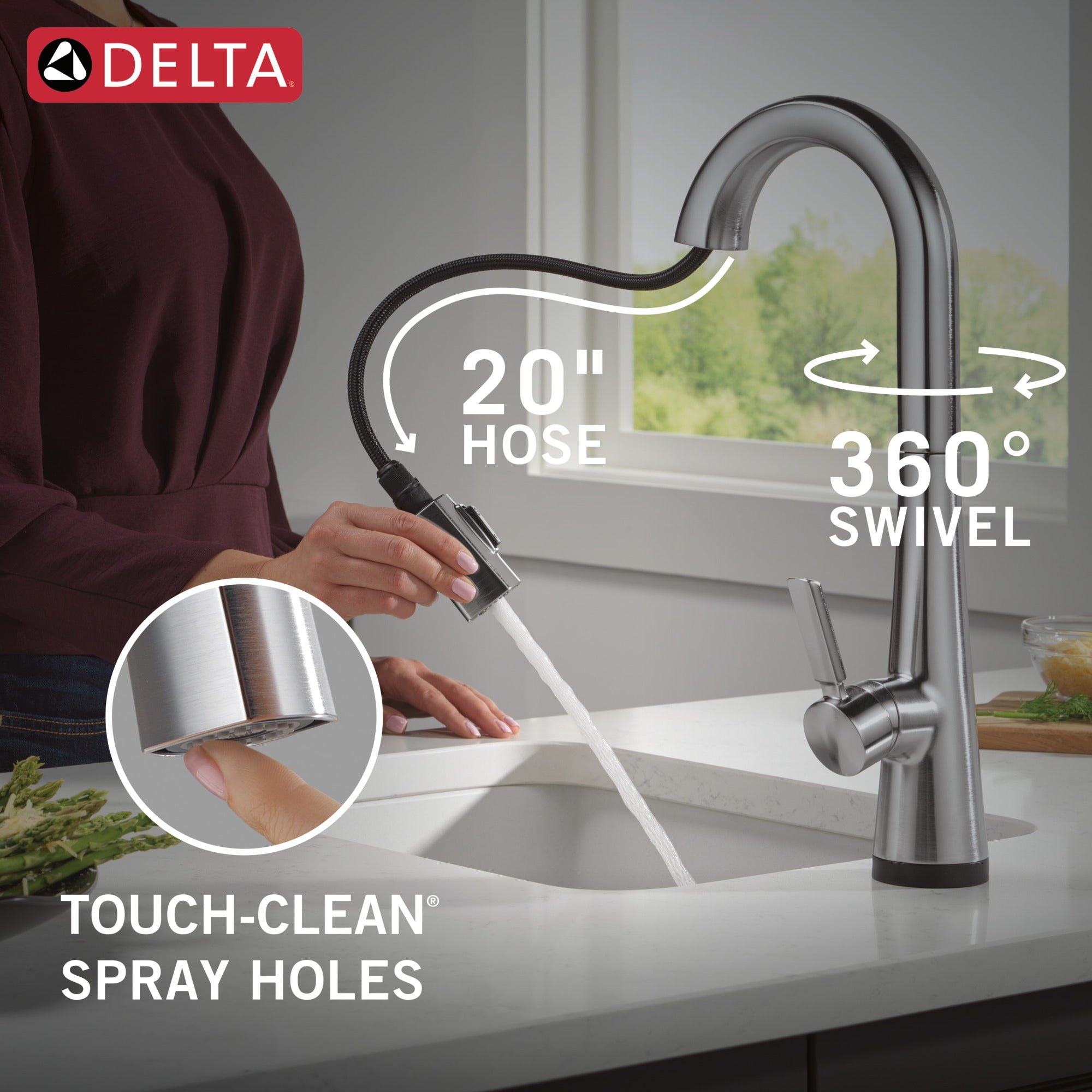 Delta Monrovia® Touch2O® Bar / Prep Faucet with Touchless Technology