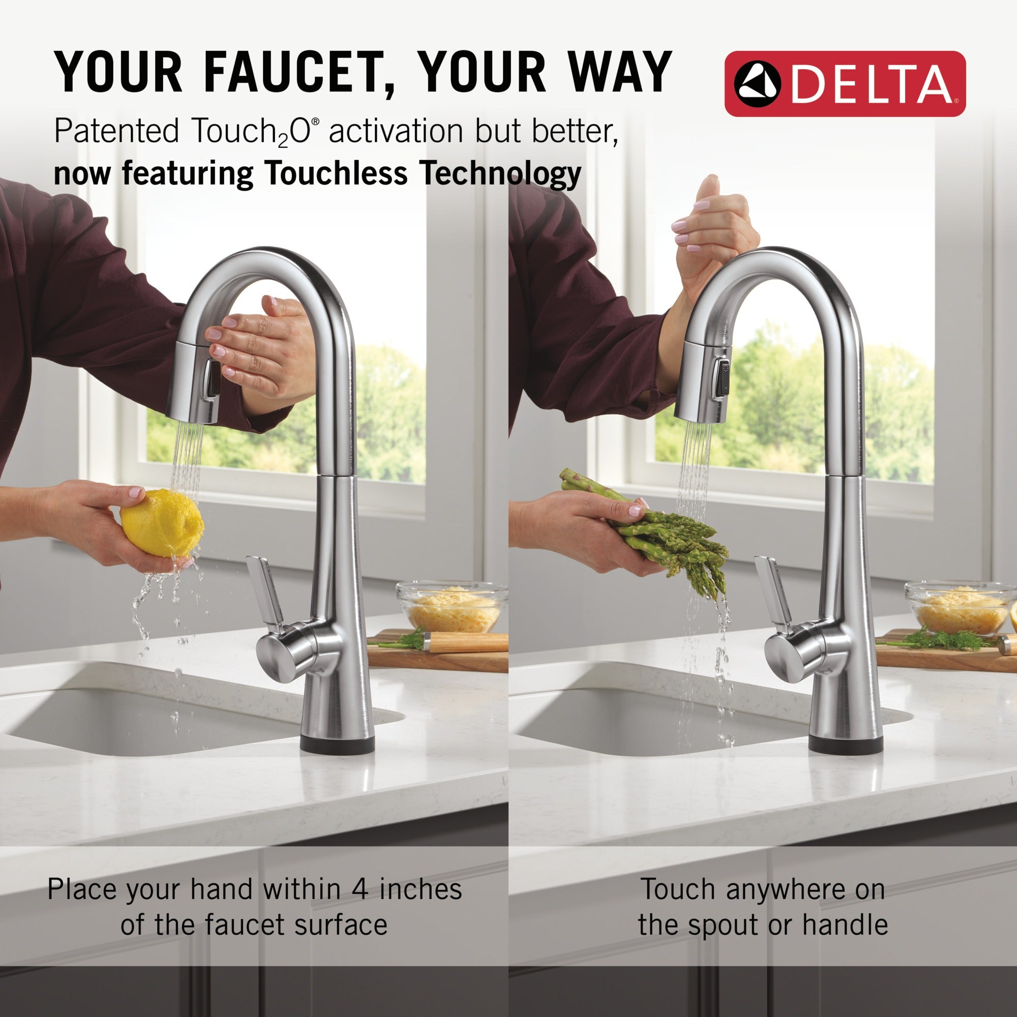 Delta Monrovia® Touch2O® Bar / Prep Faucet with Touchless Technology