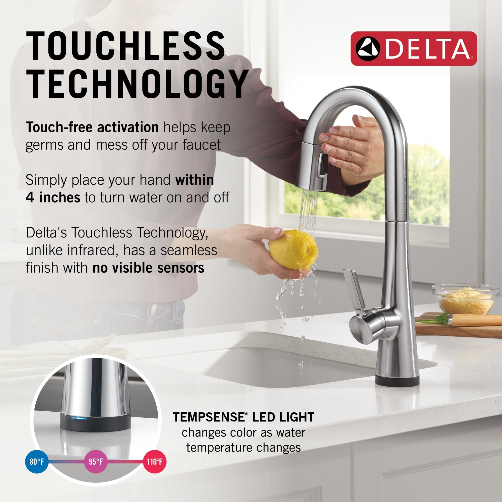 Delta Monrovia® Touch2O® Bar / Prep Faucet with Touchless Technology