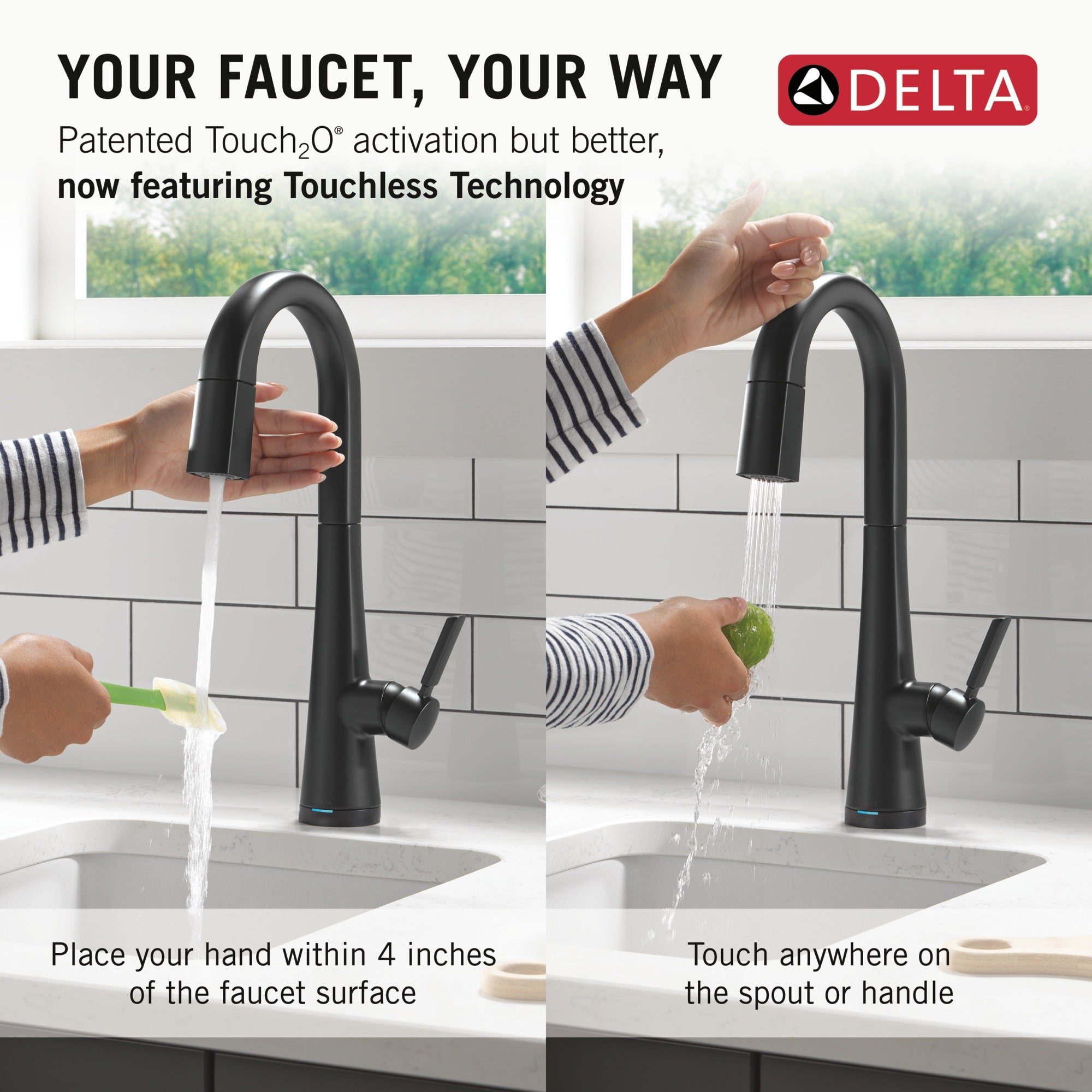 Delta Monrovia® Touch2O® Bar / Prep Faucet with Touchless Technology
