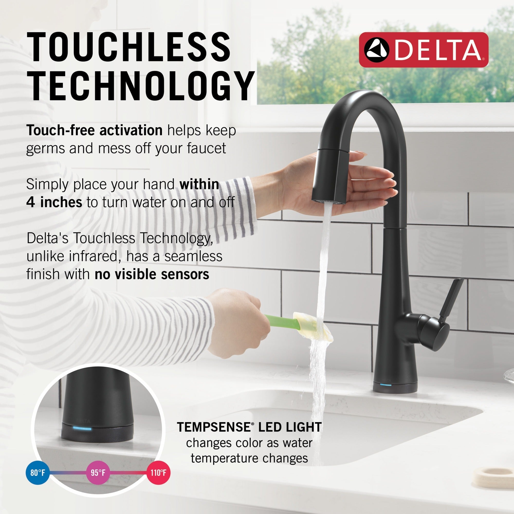 Delta Monrovia® Touch2O® Bar / Prep Faucet with Touchless Technology